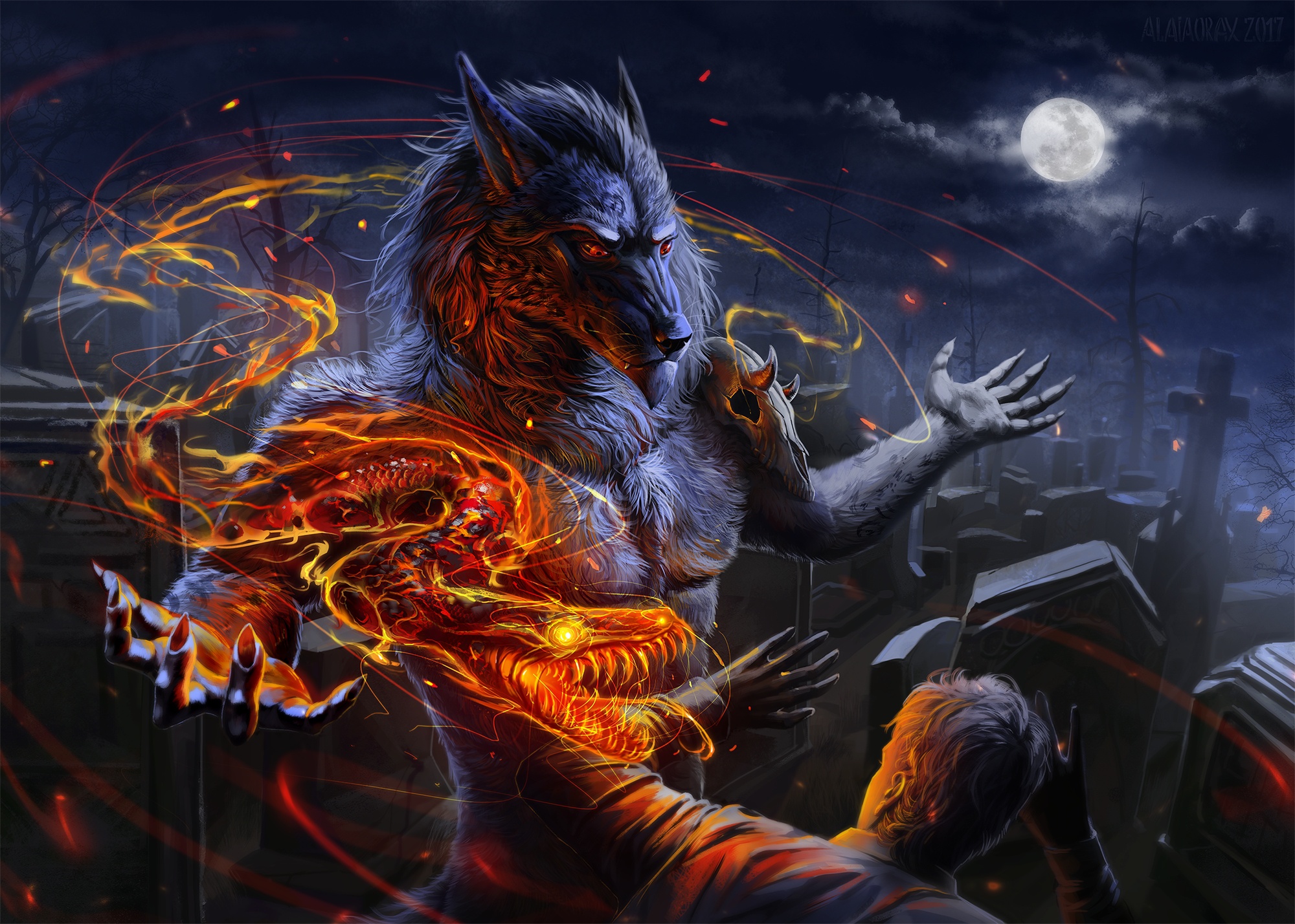 Free download wallpaper Dark, Werewolf on your PC desktop