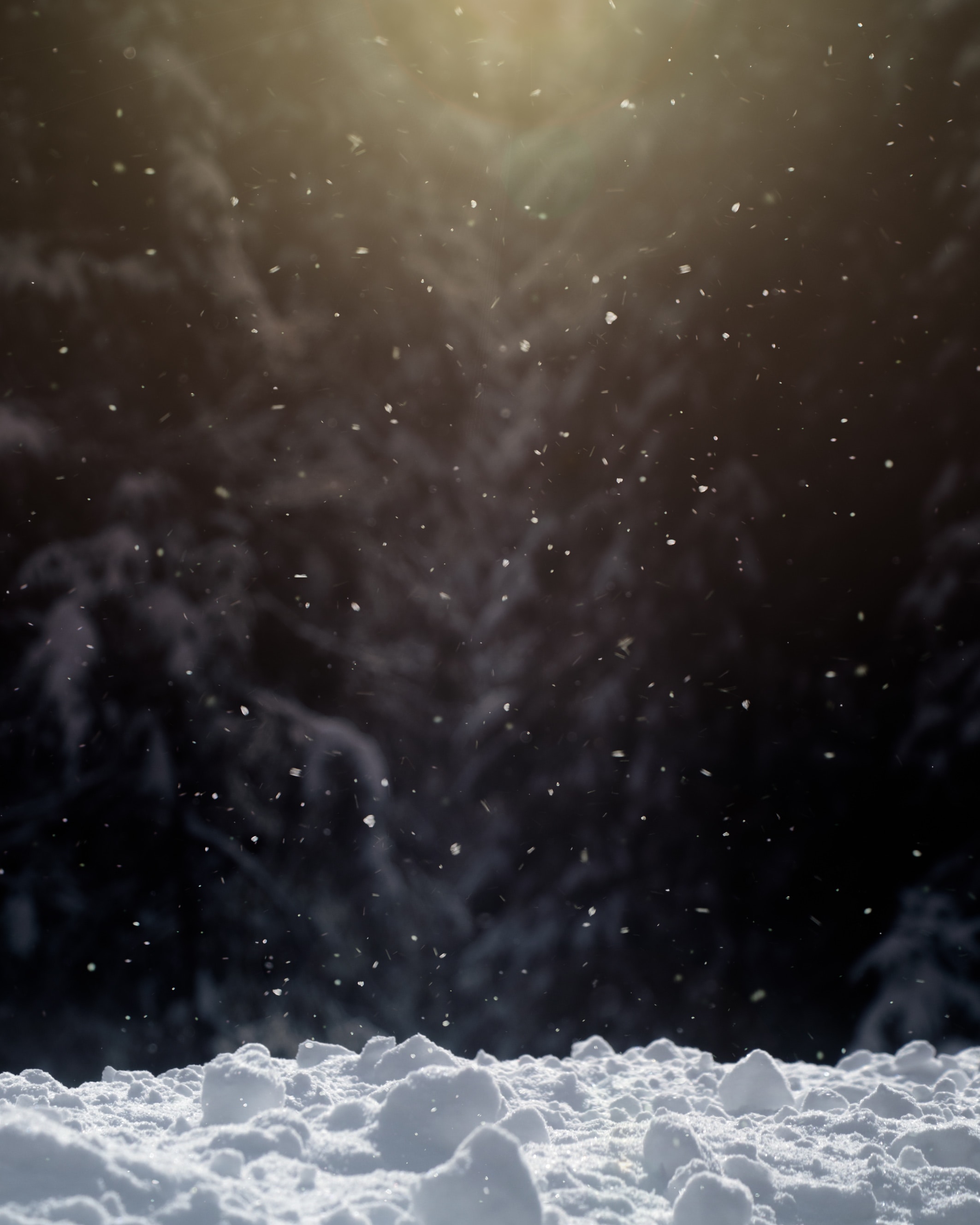 Mobile wallpaper snowfall, snowflakes, winter, nature, snow