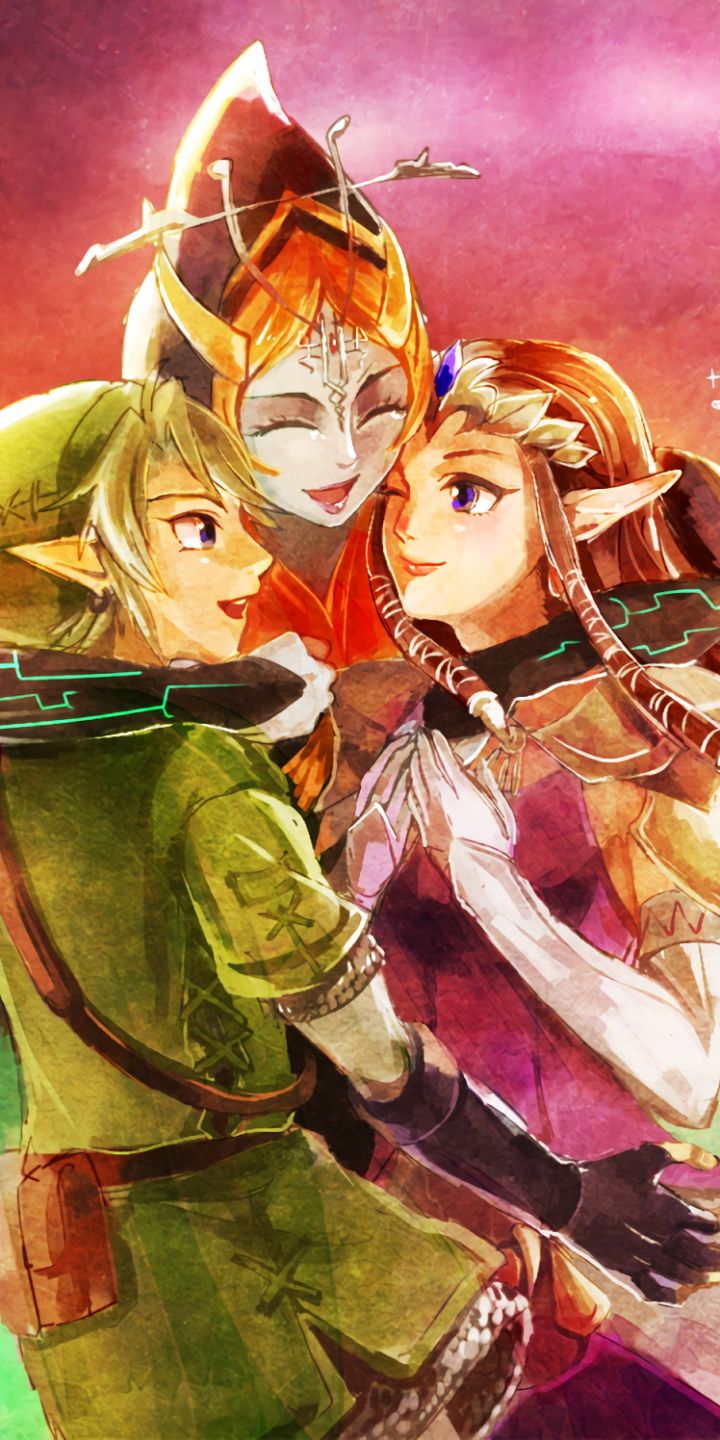 video game, the legend of zelda: twilight princess, midna (the legend of zelda), link, zelda, hug