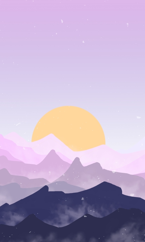 Download mobile wallpaper Mountain, Artistic, Minimalist for free.