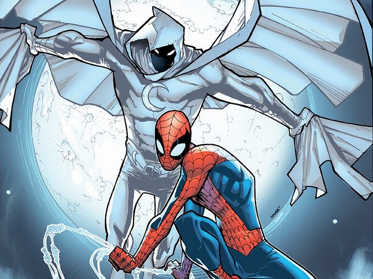 comics, moon knight, spider man