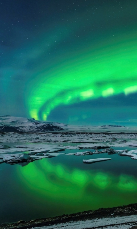 Descarga gratuita de fondo de pantalla para móvil de Noche, Nieve, Aurora Boreal, Tierra/naturaleza.