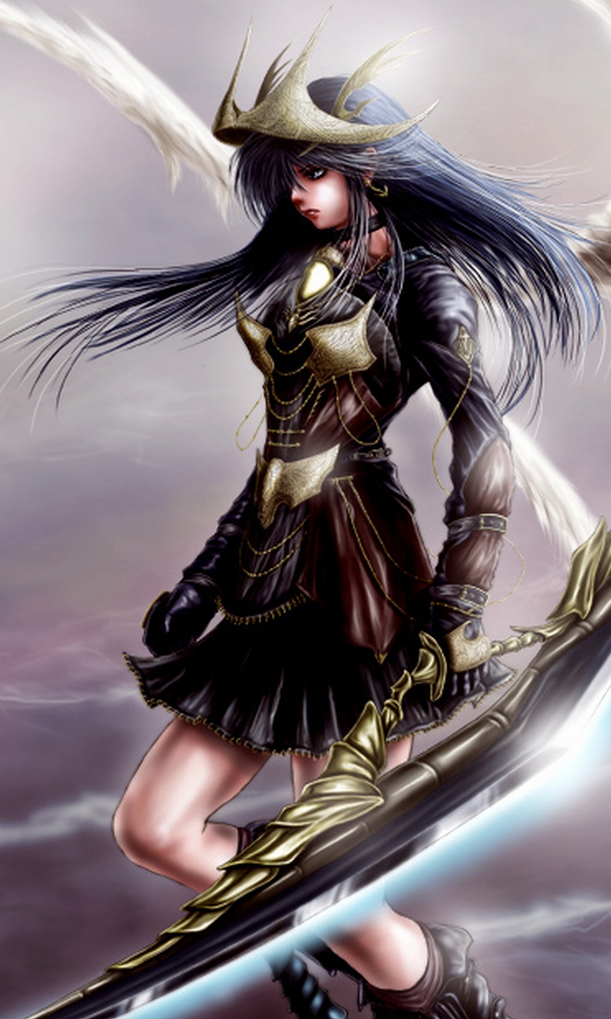 Download mobile wallpaper Fantasy, Angel Warrior for free.