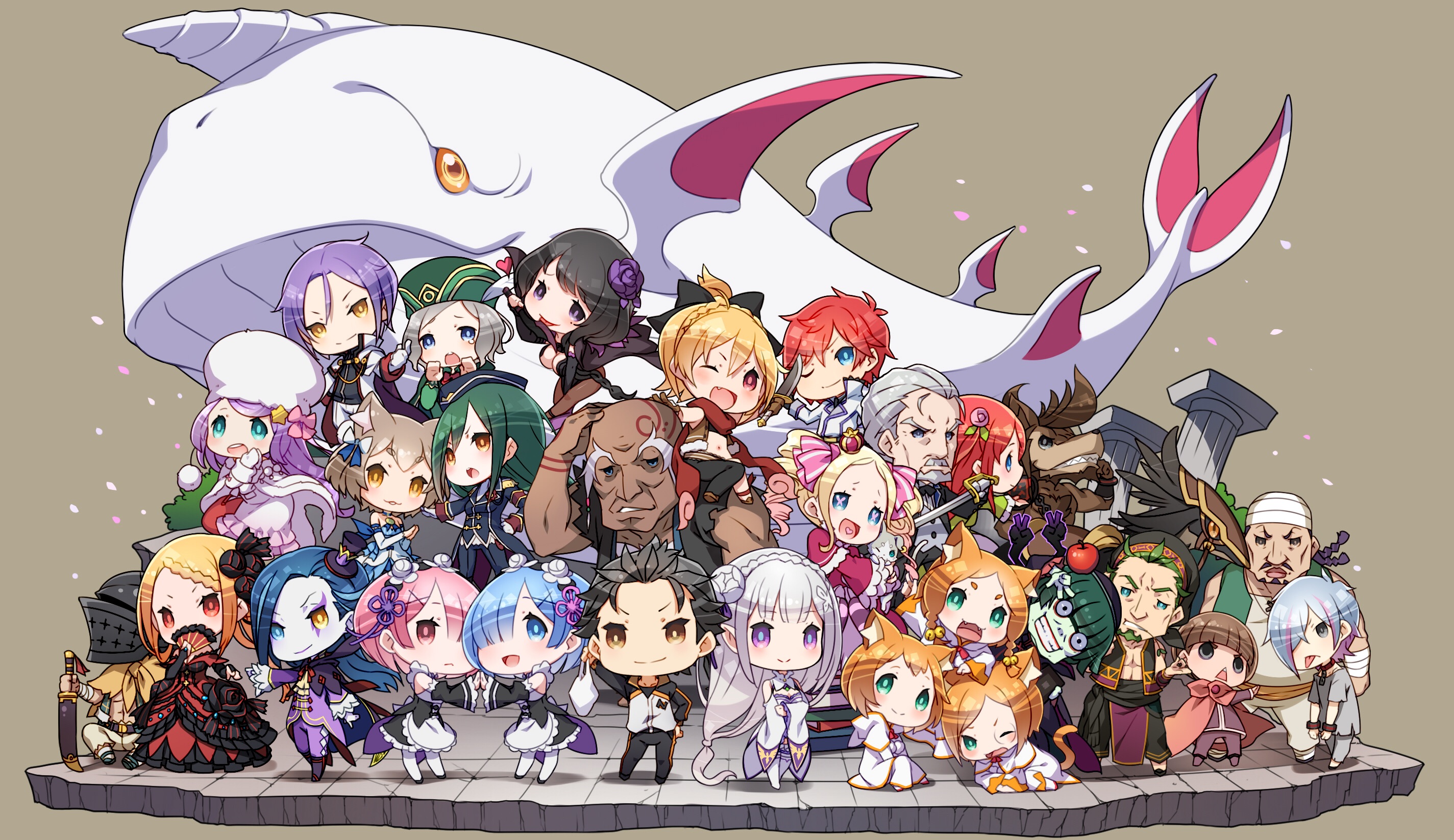 775109 baixar papel de parede anime, re:zero começando a vida em outro mundo, aldebaran (re:zero), anastasia hoshin, beatriz (re:zero), crusch karsten, elsa granhiert, emília (re:zero), felix argyle, feltro (re:zero), júlio juukulio, petelgeuse romanée conti, priscila barielle, ram (re:zero), reinhard van astrea, rem (re:zero), rom (re:zero), roswaal l mathers, subaru natsuki, theresia van astrea, baleia branca (re:zero), wilhelm van astrea - protetores de tela e imagens gratuitamente