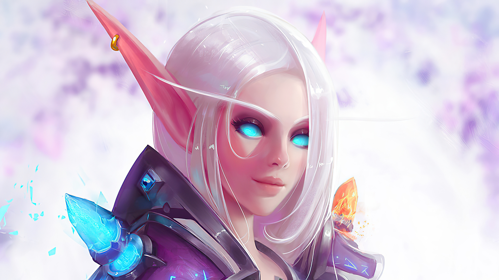 Download mobile wallpaper Warcraft, Elf, Video Game, World Of Warcraft, White Hair for free.