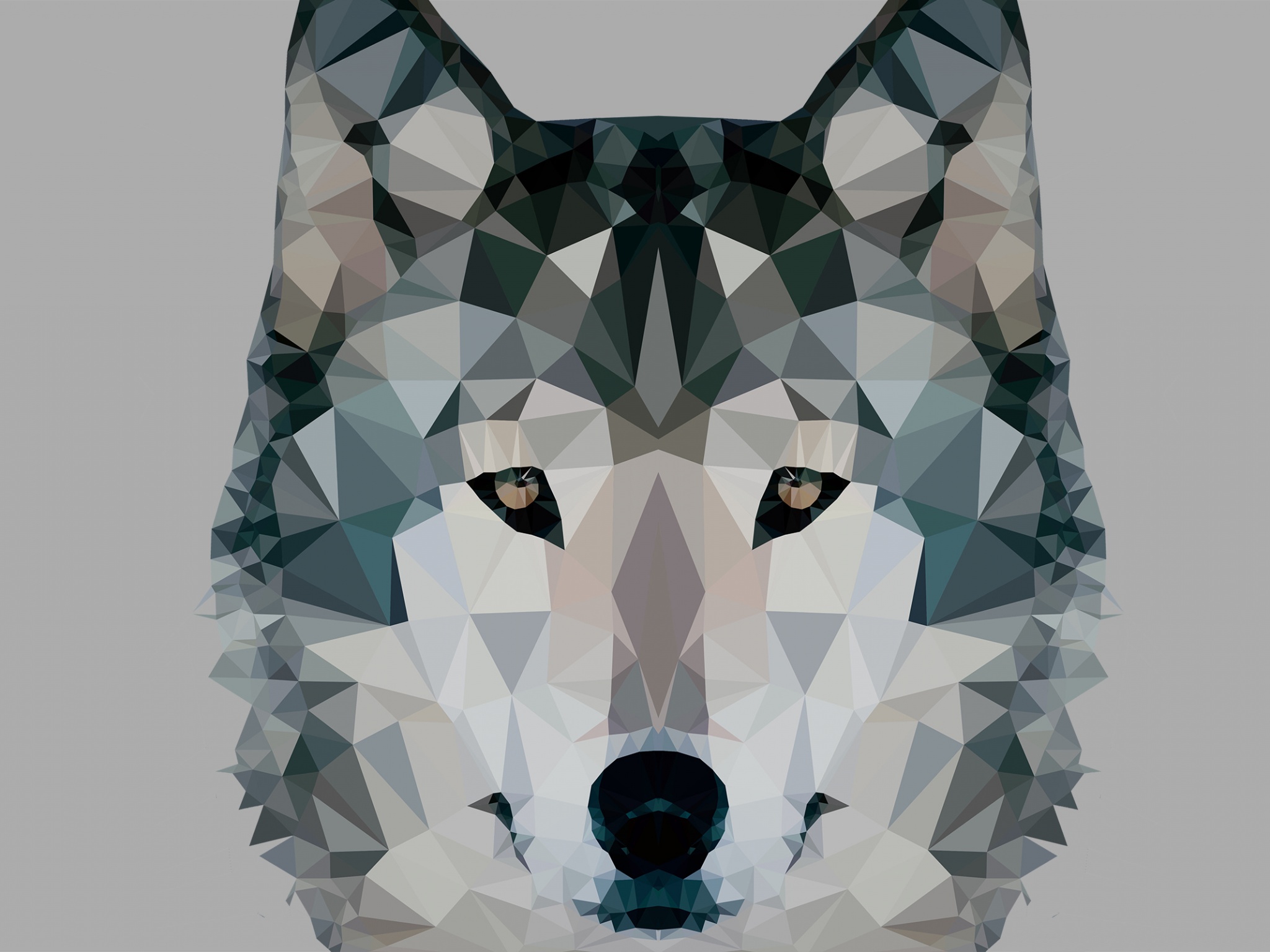 Laden Sie das Abstrakt, Wolf, Facetten-Bild kostenlos auf Ihren PC-Desktop herunter