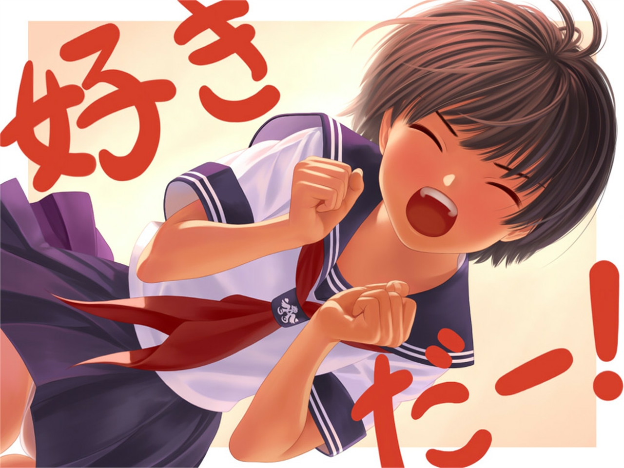 Laden Sie das Animes, The Idolm@ster, Makoto Kikuchi-Bild kostenlos auf Ihren PC-Desktop herunter