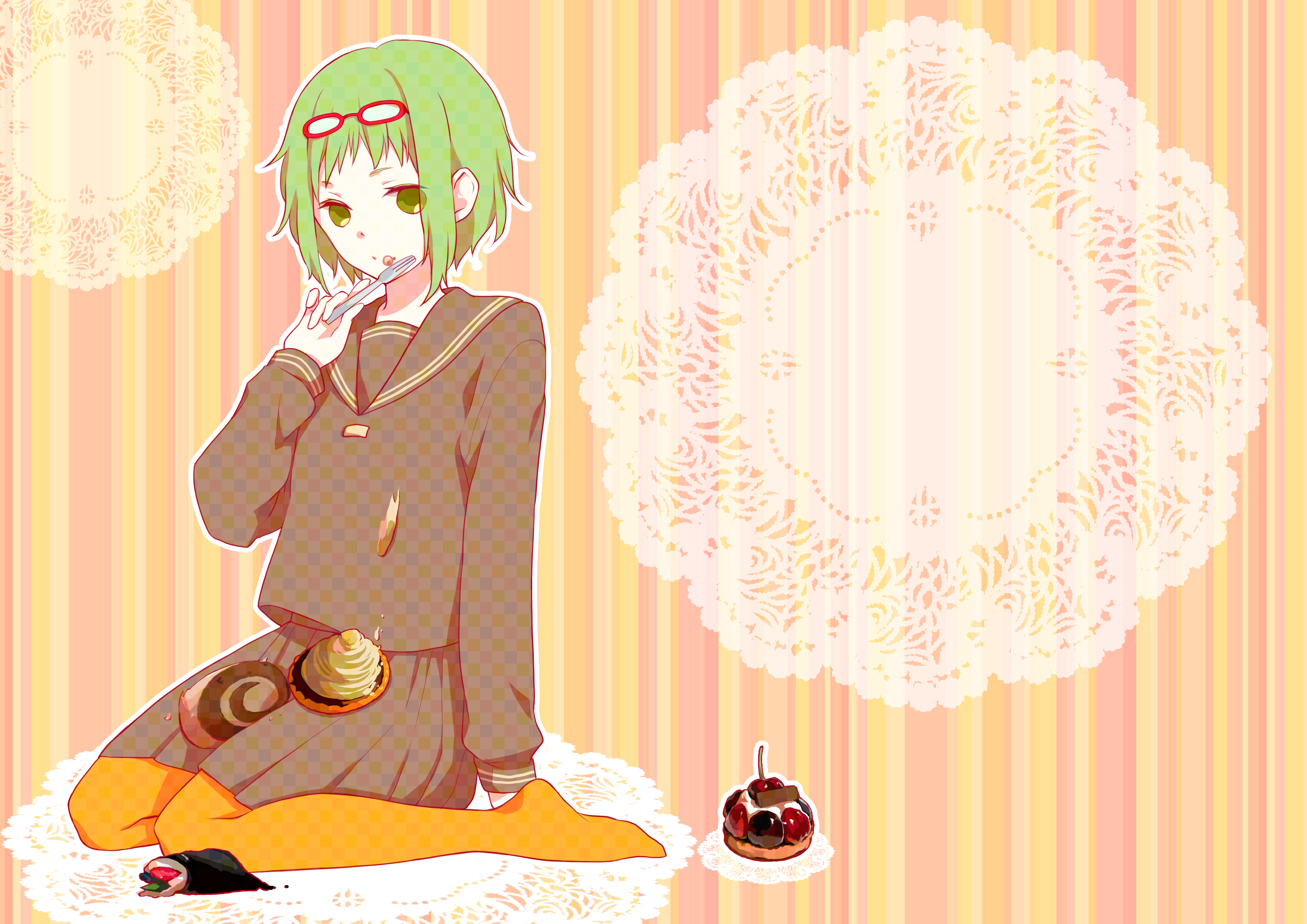 Download mobile wallpaper Anime, Vocaloid, Sweets, Gumi (Vocaloid) for free.