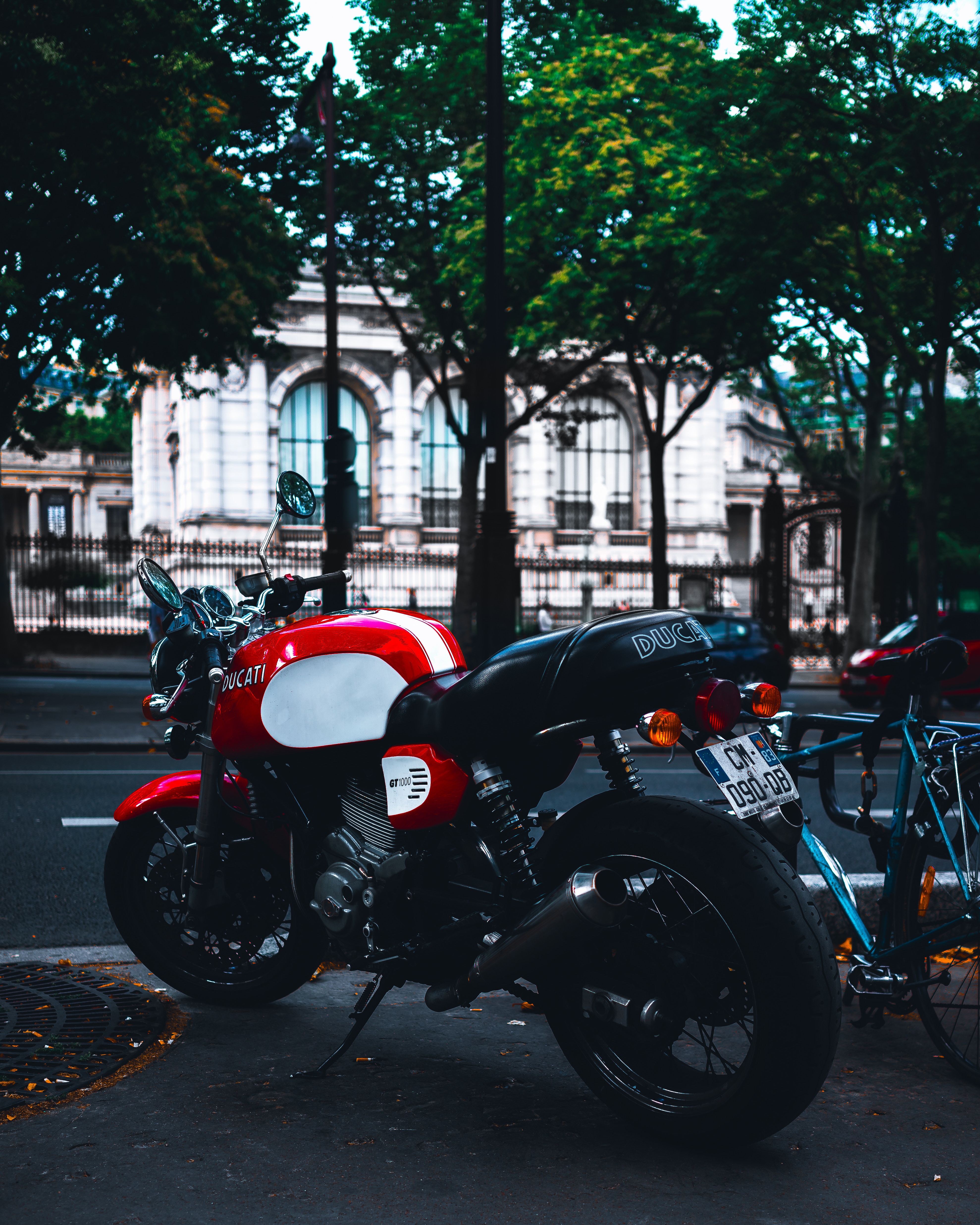 Download mobile wallpaper Side View, Street, Motorcycle, Motorcycles for free.
