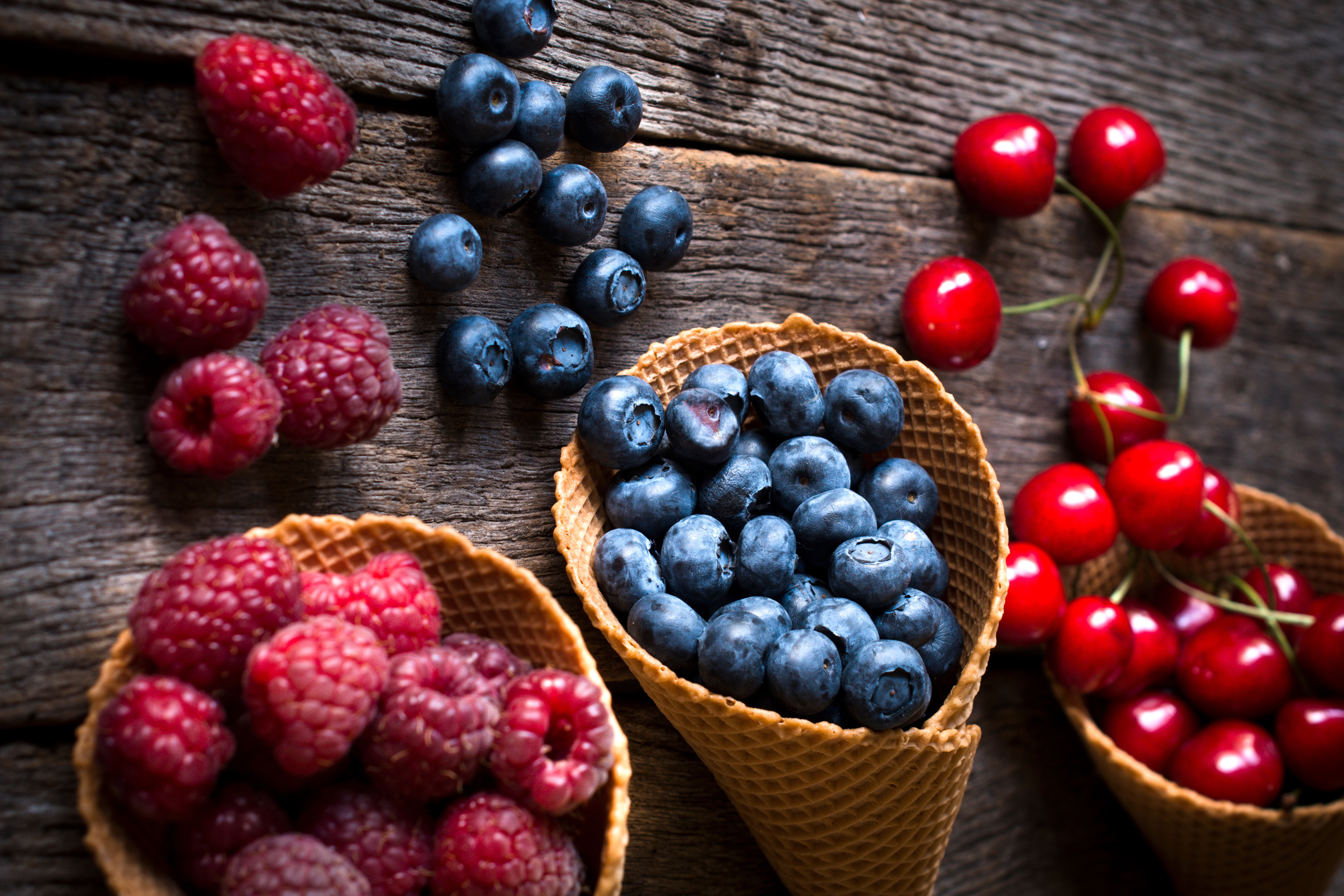 Download mobile wallpaper Food, Cherry, Blueberry, Raspberry, Berry, Fruit for free.