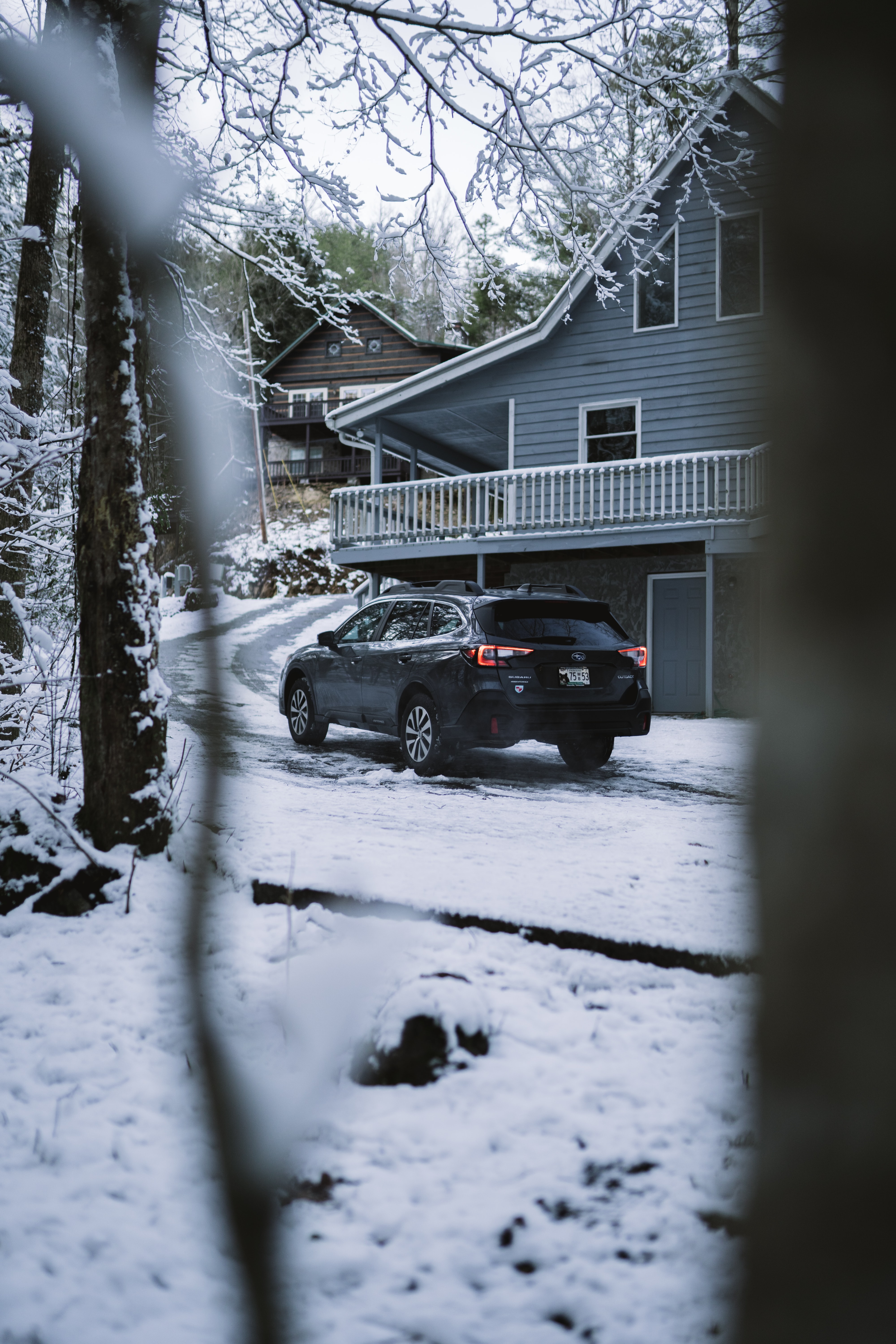 Download mobile wallpaper Snow, Winter, Cars, Car, Suv, Subaru for free.