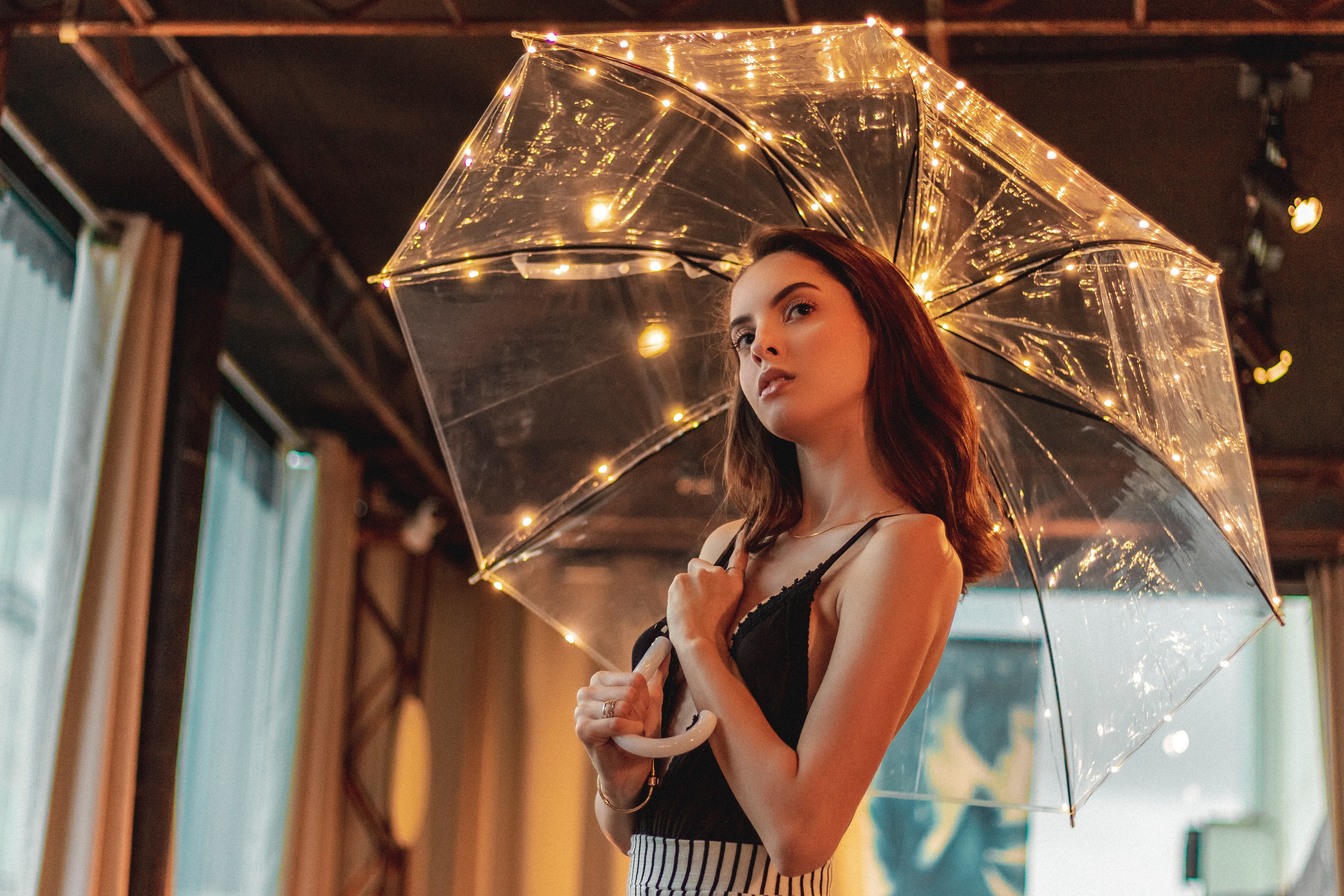 Download mobile wallpaper Umbrella, Model, Women for free.
