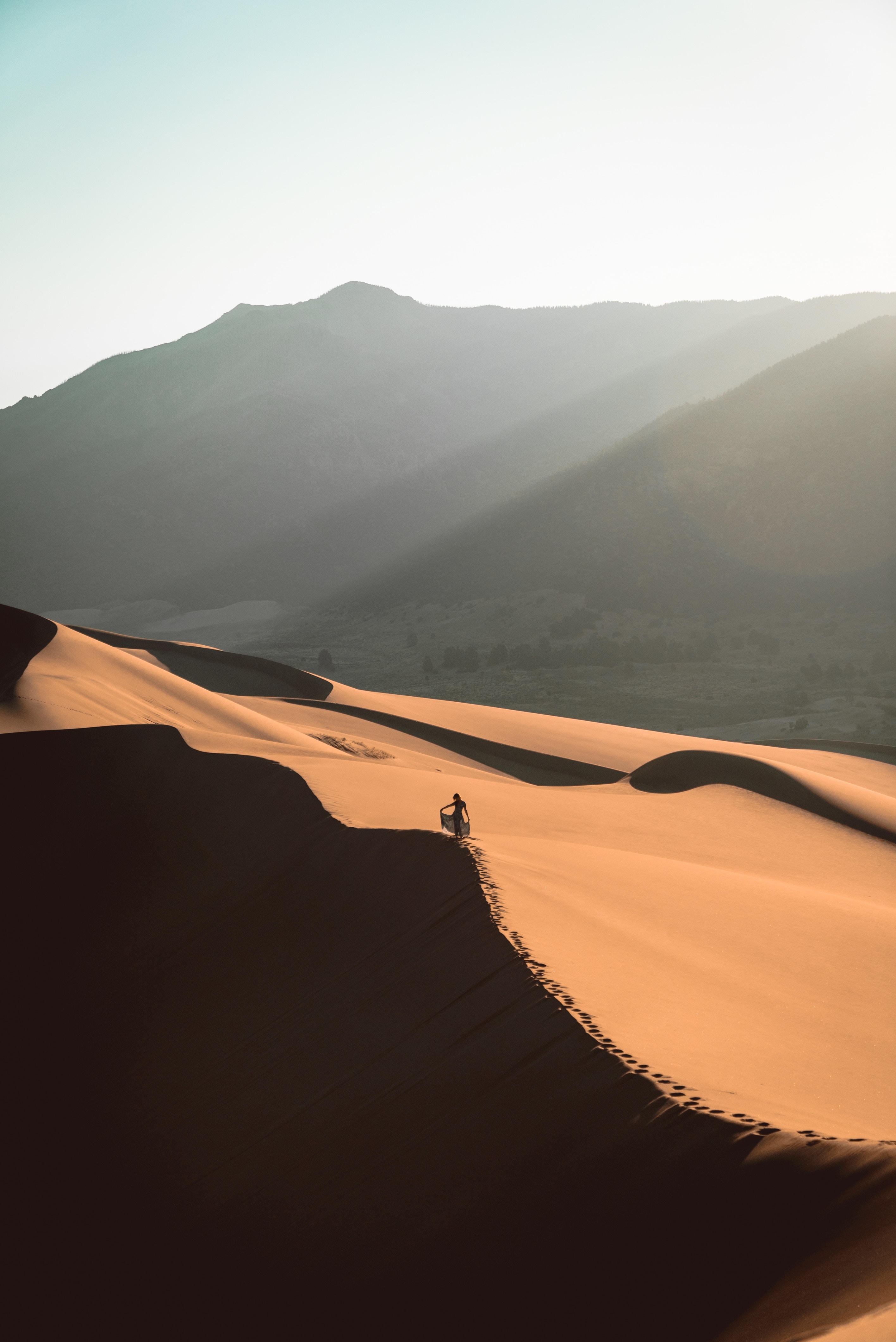 無料モバイル壁紙自然, サンド, 砂漠, 人間, 人, トレース, 砂丘をダウンロードします。