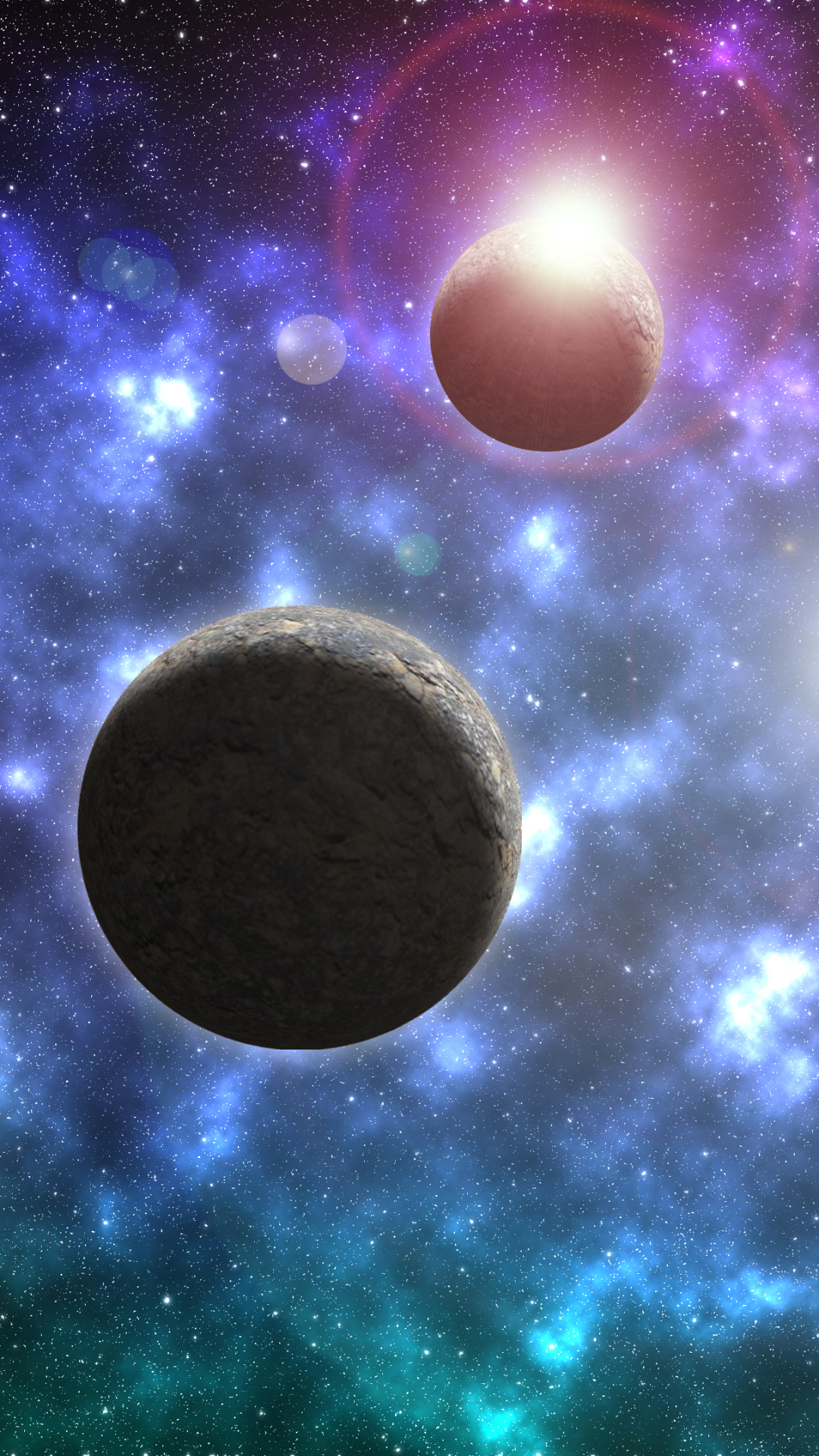 Download mobile wallpaper Sun, Stars, Galaxy, Space, Planet, Sci Fi for free.