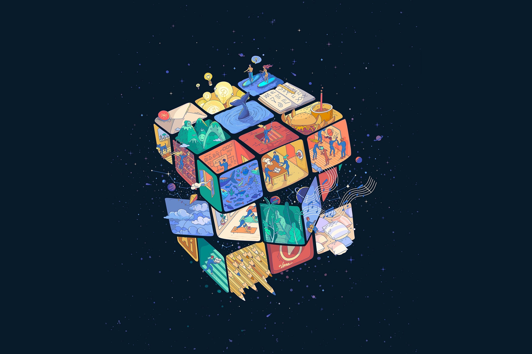 Download mobile wallpaper Game, Rubik's Cube for free.