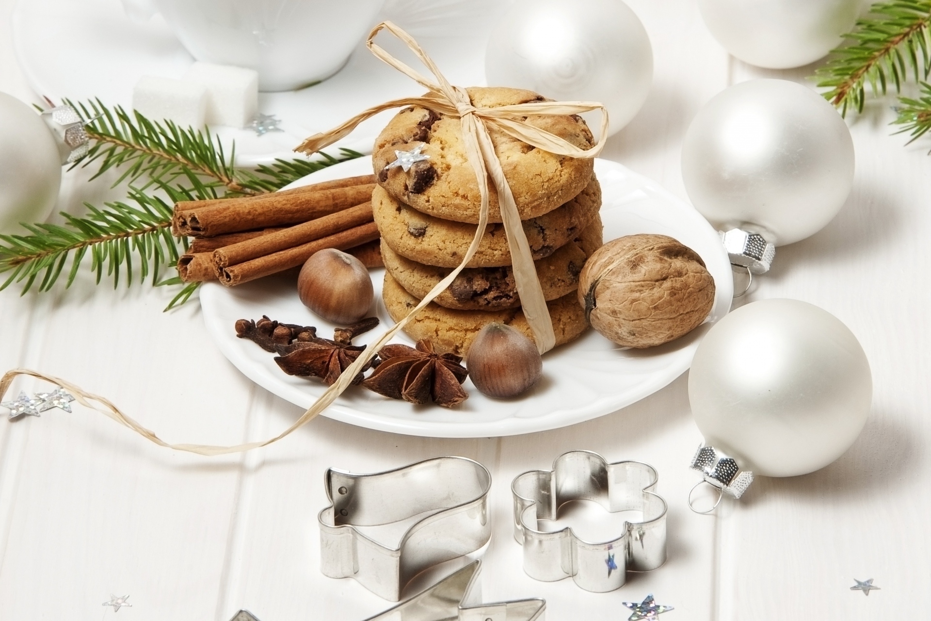 Завантажити шпалери безкоштовно Різдво, Печиво, Кориця, Прикраса, Харчування картинка на робочий стіл ПК