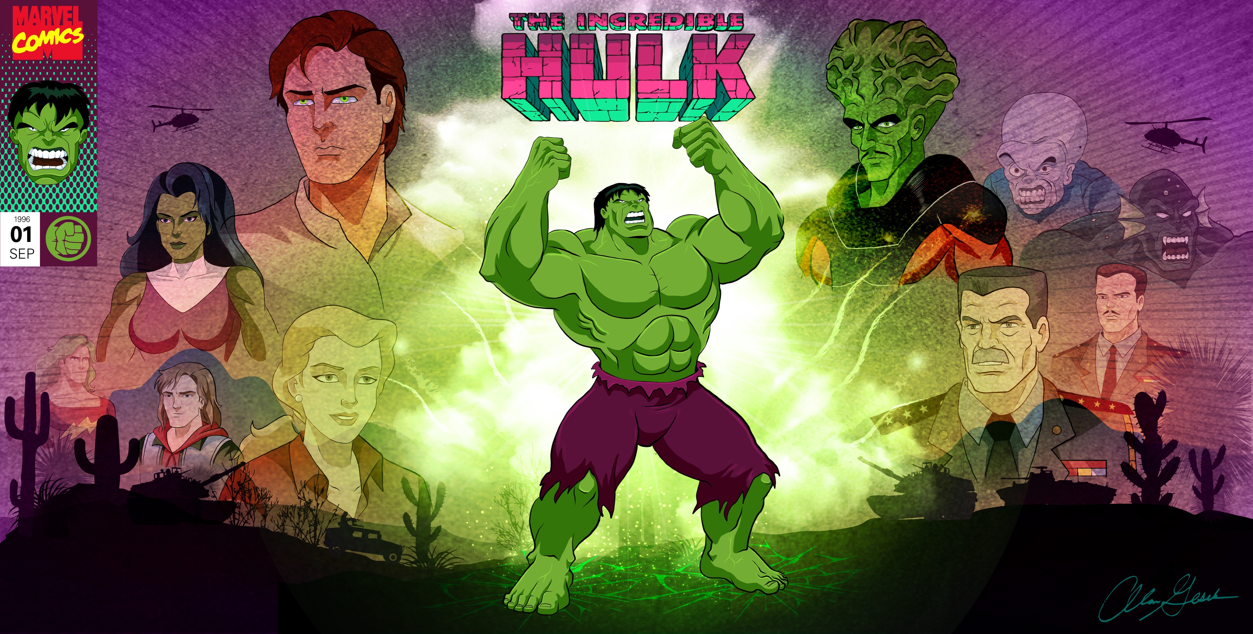 Baixar papel de parede para celular de Pontão, História Em Quadrinhos, Mulher Hulk, O Incrível Hulk, Doutor Sansão, Bruce Banner, Abominação (Marvel Comics) gratuito.