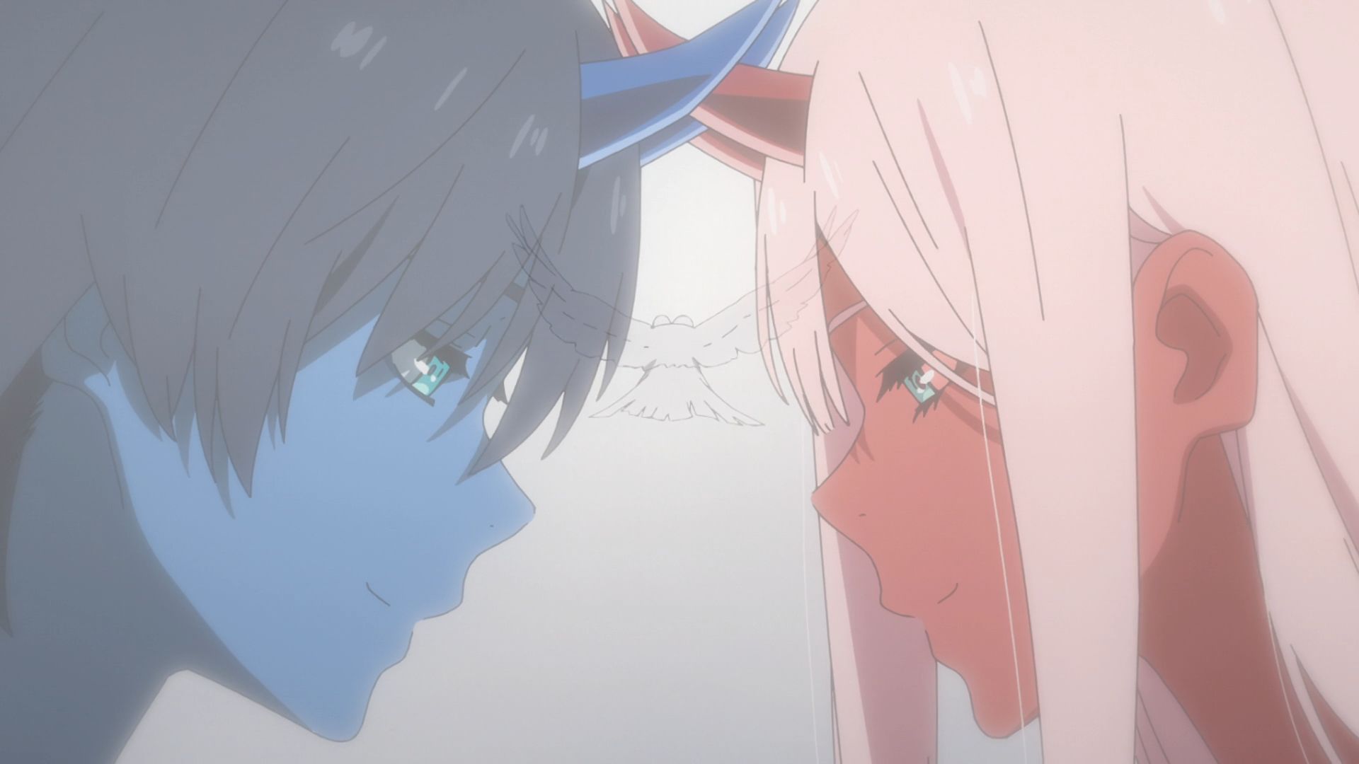 zero two (darling in the franxx), darling in the franxx, anime, hiro (darling in the franxx)