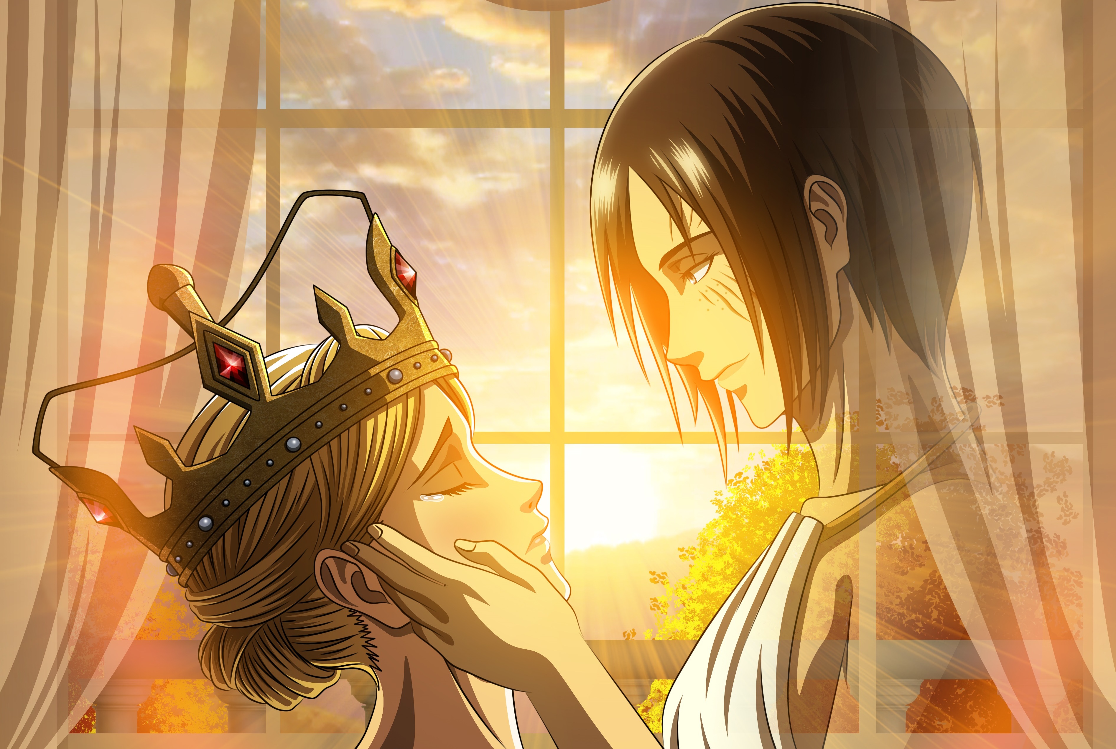 Free download wallpaper Anime, Attack On Titan, Historia Reiss, Ymir (Attack On Titan) on your PC desktop