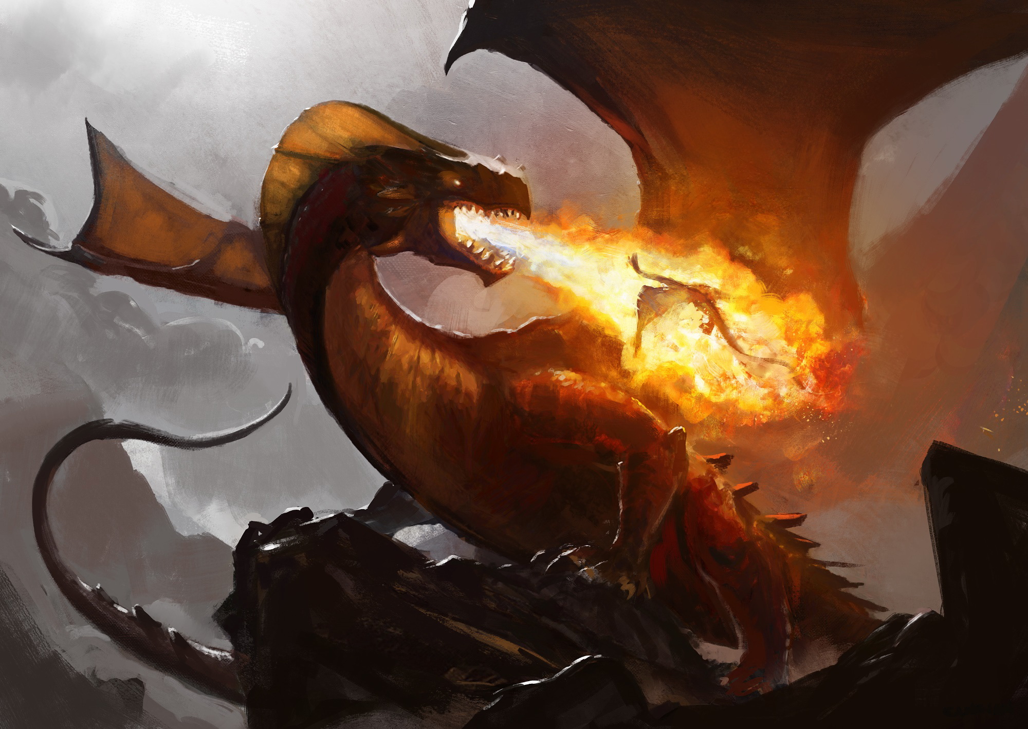 Free download wallpaper Fantasy, Dragon on your PC desktop