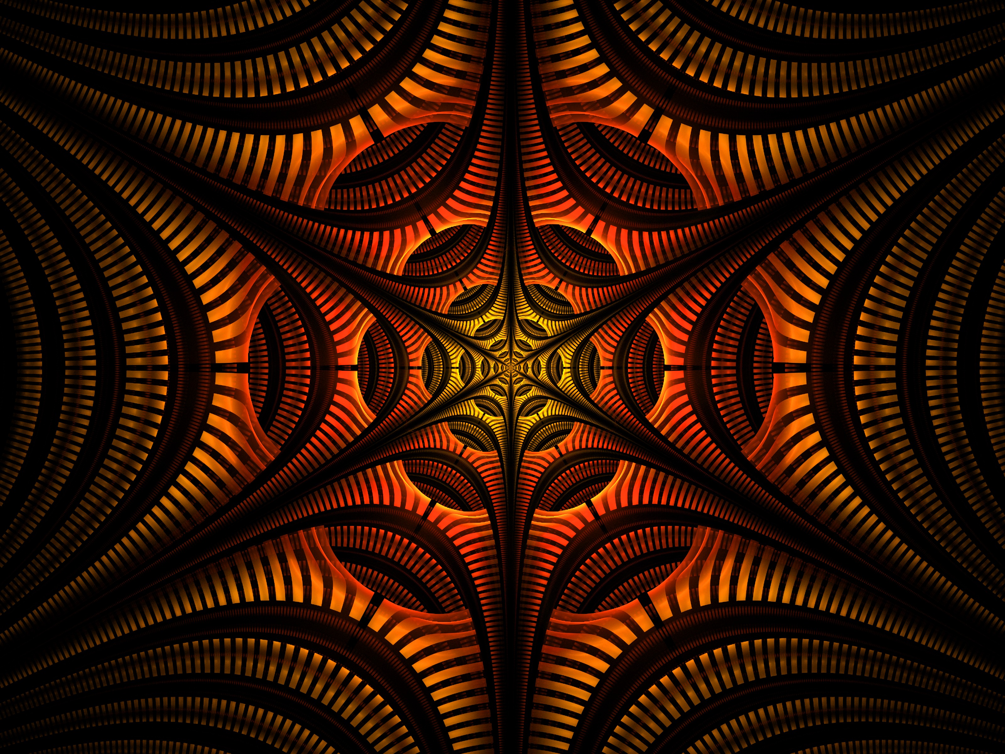 fractal, symmetry, abstract, pattern