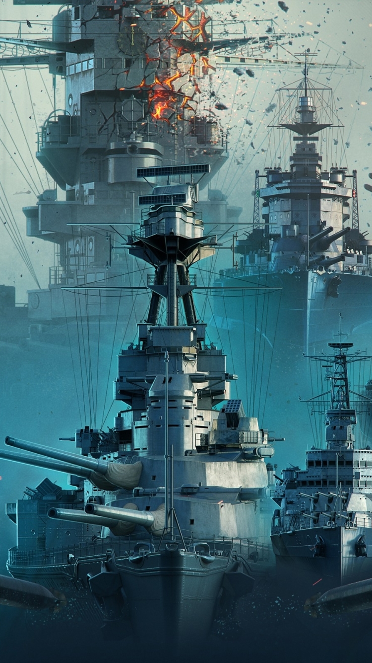 無料モバイル壁紙テレビゲーム, 軍艦, 軍艦の世界をダウンロードします。