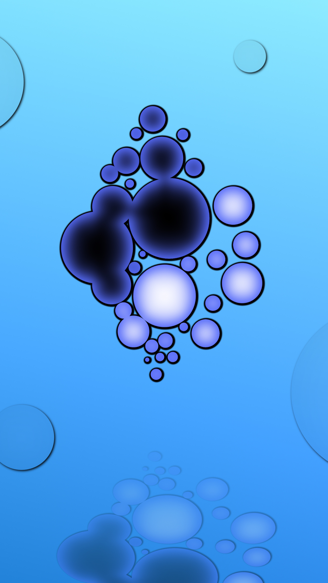 Скачать картинку Вода, Пузыри, Синий, Круг, Пузырь, Абстрактные в телефон бесплатно.