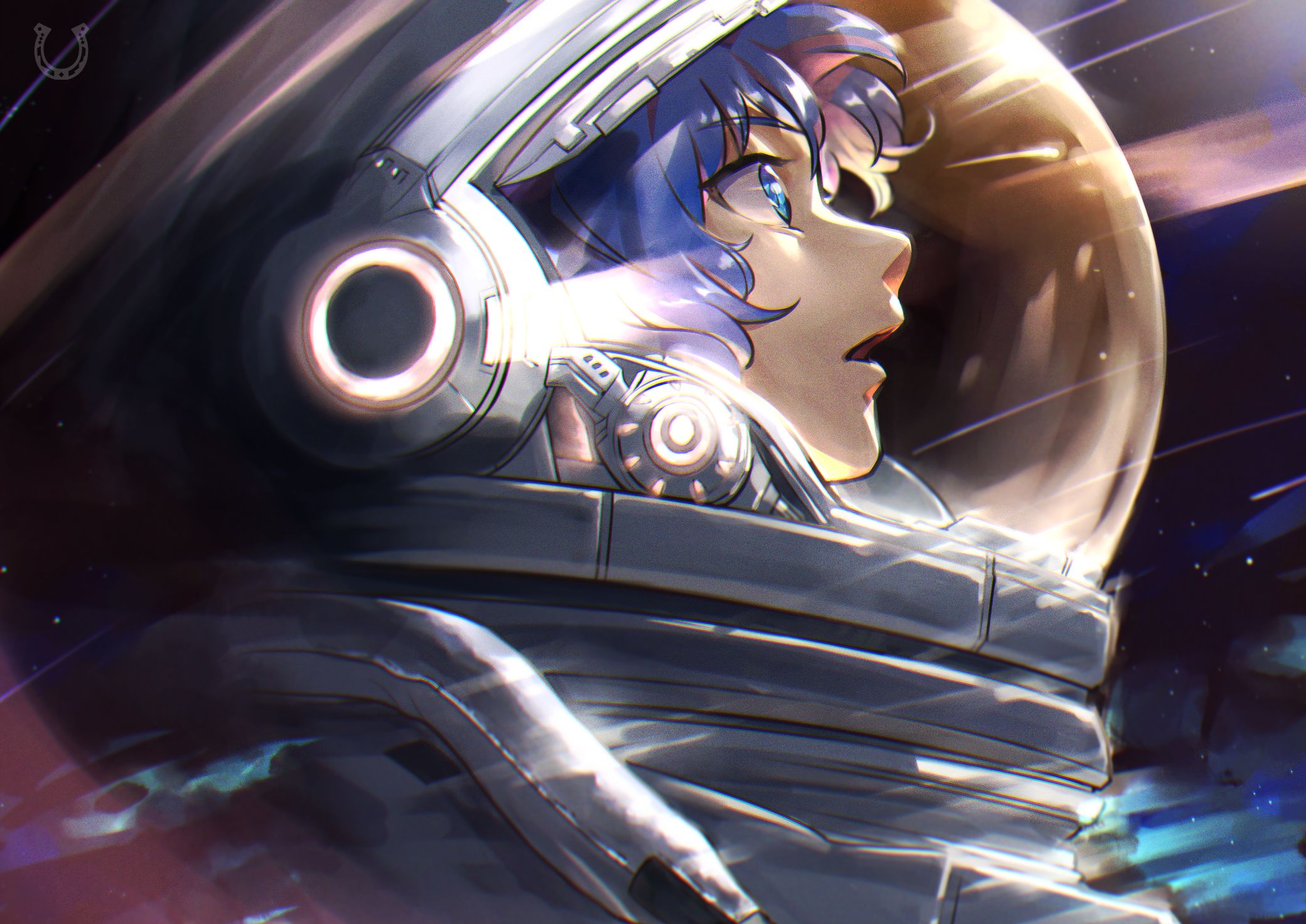Download mobile wallpaper Anime, Astronaut for free.