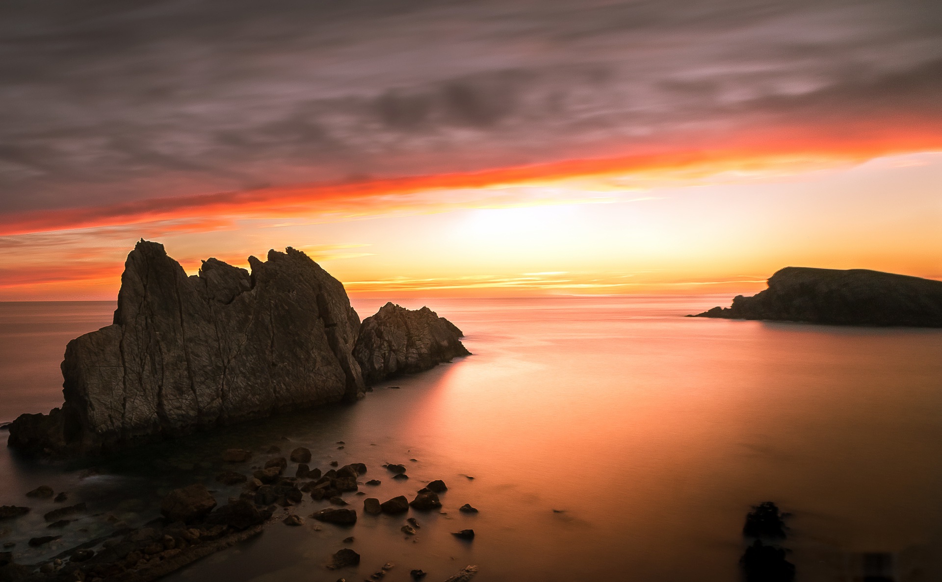 Descarga gratuita de fondo de pantalla para móvil de Naturaleza, Amanecer, Horizonte, Océano, Tierra/naturaleza.