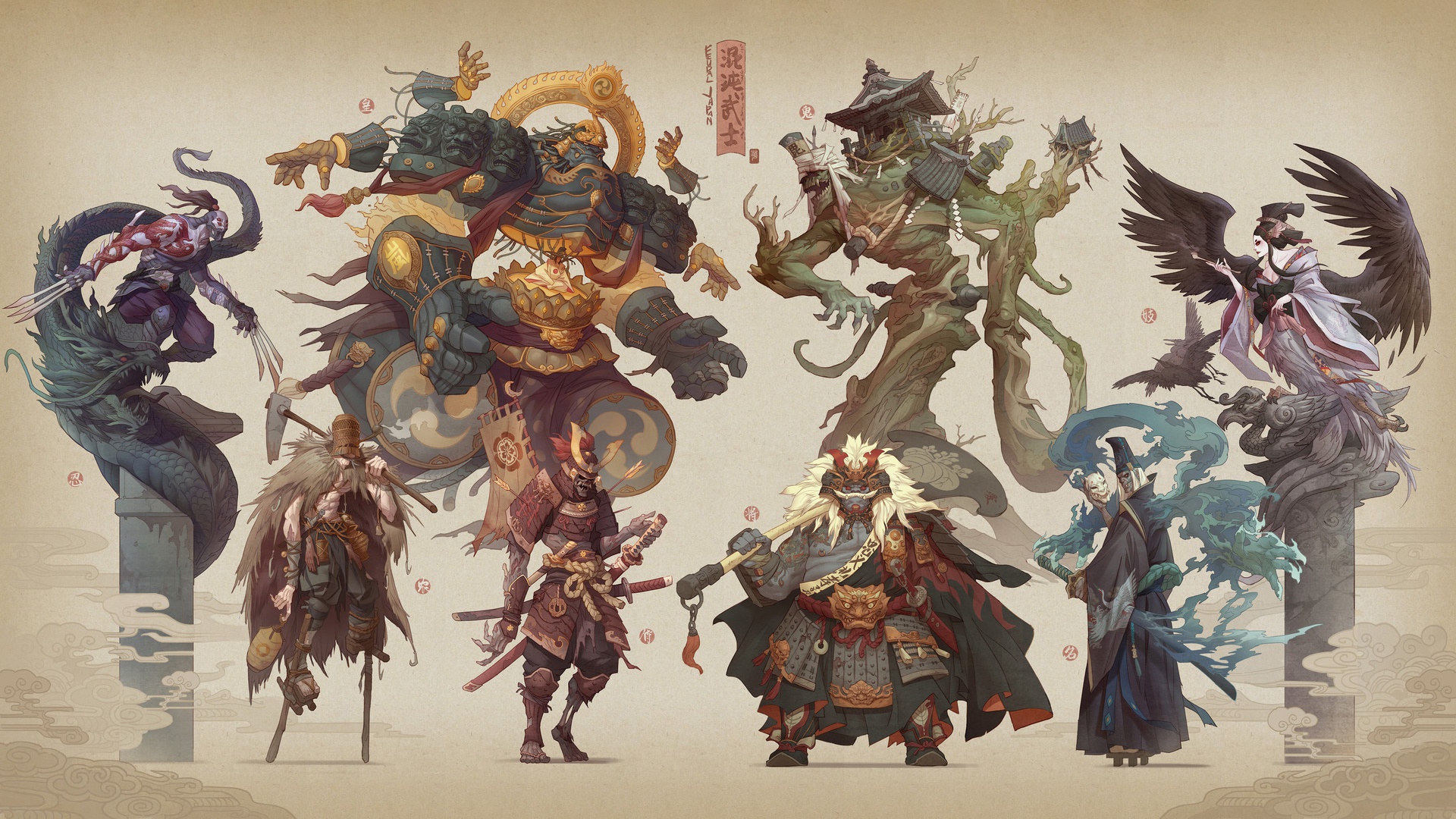 Free download wallpaper Fantasy, Warrior, Samurai, Oriental, Spirit on your PC desktop