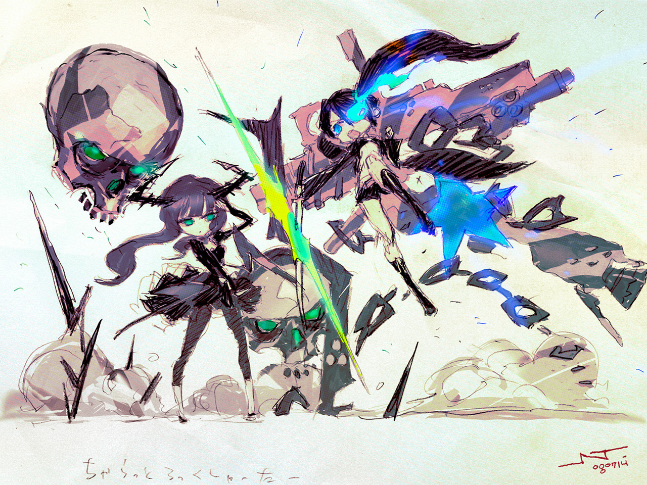 Download mobile wallpaper Anime, Black Rock Shooter, Dead Master (Black Rock Shooter) for free.