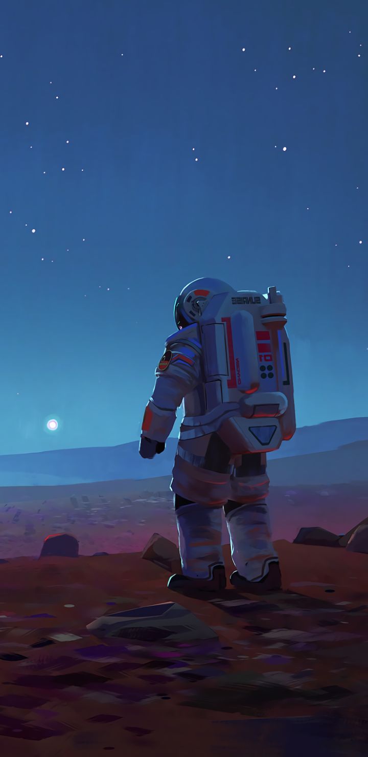 Download mobile wallpaper Sci Fi, Mars, Astronaut for free.