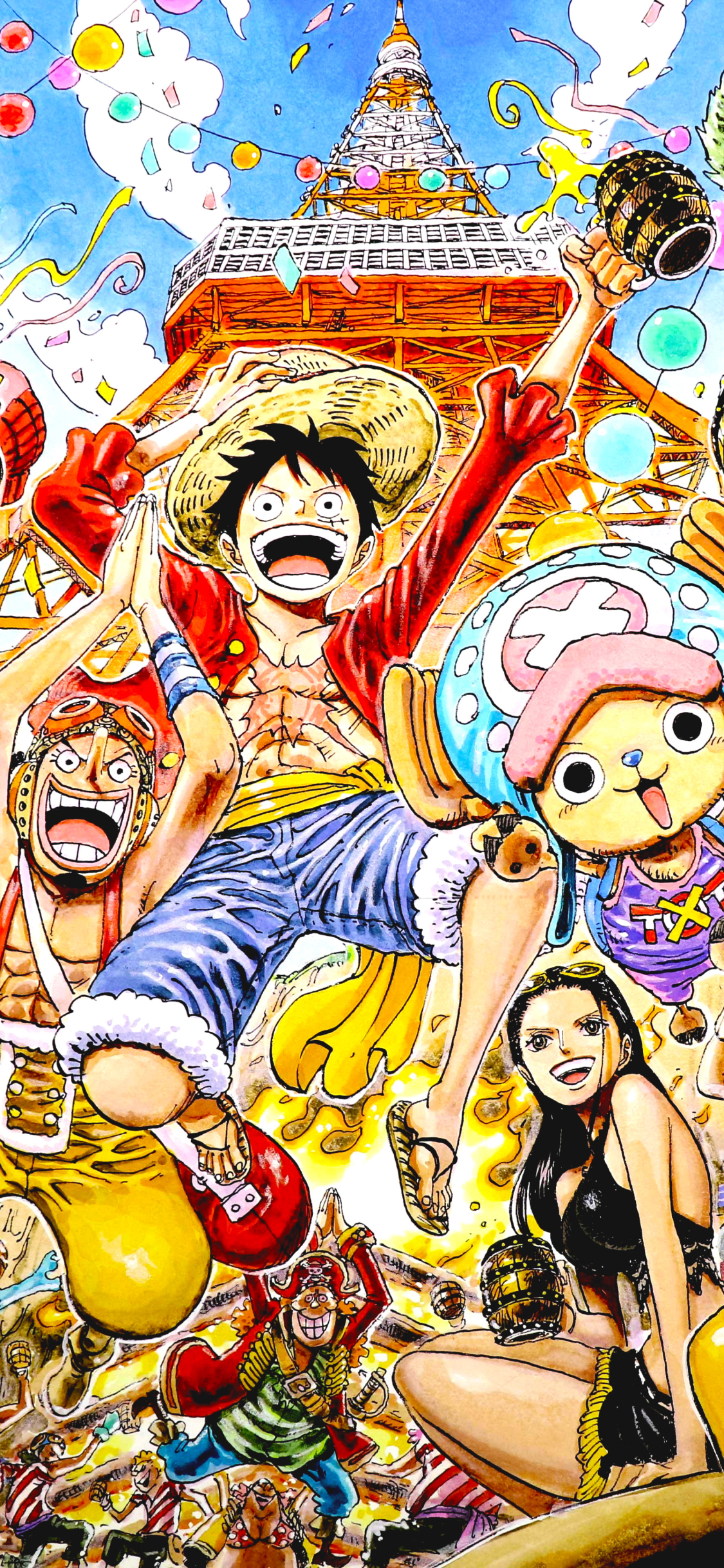 Download mobile wallpaper Anime, One Piece, Tony Tony Chopper, Monkey D Luffy, Nico Robin for free.