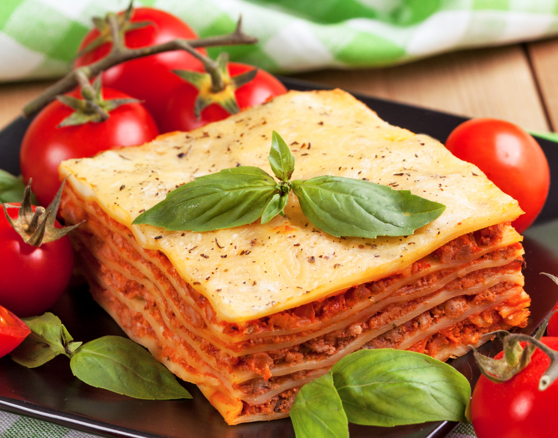 food, lasagna, tomato