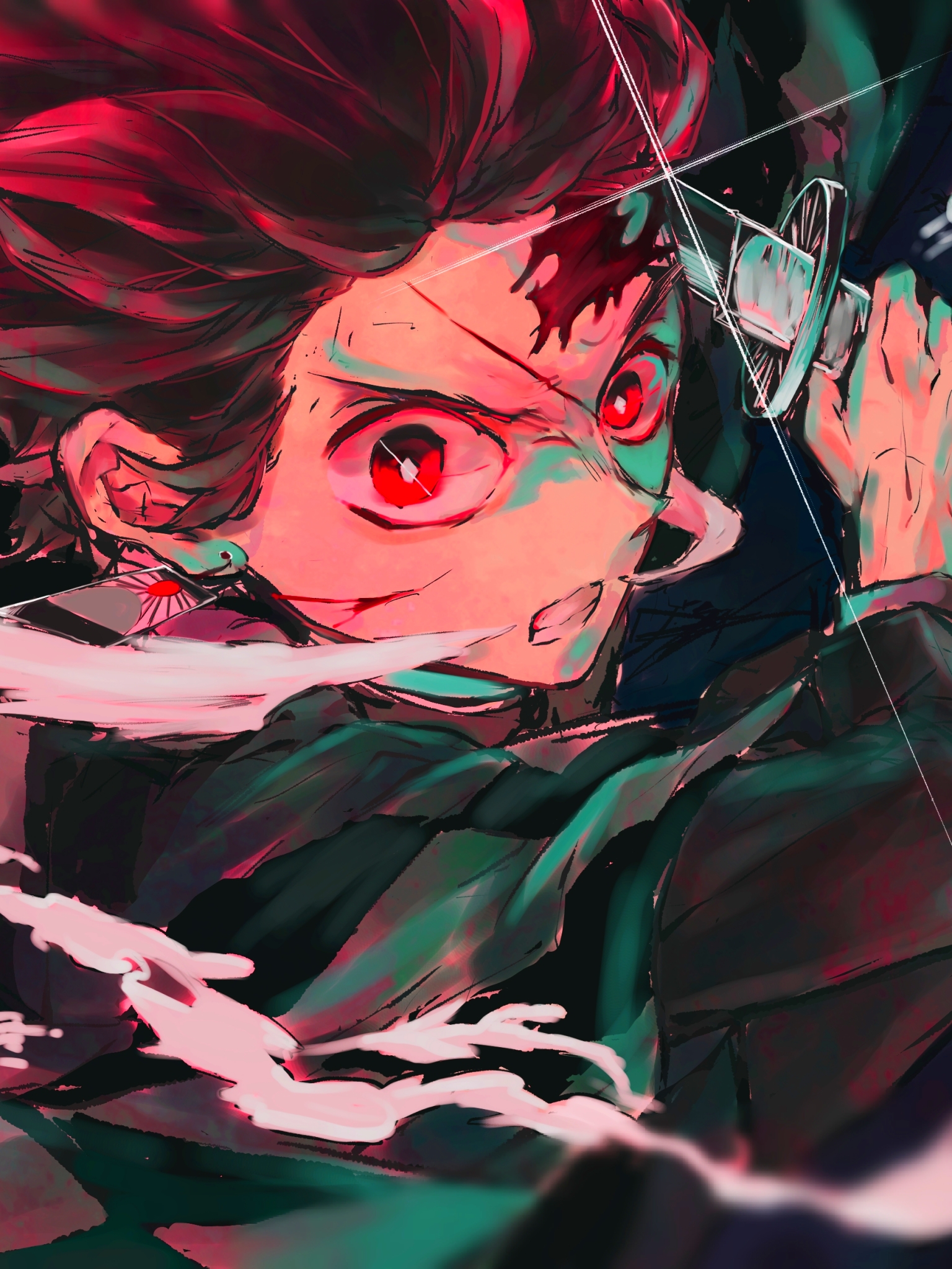 Handy-Wallpaper Animes, Demon Slayer, Tanjiro Kamado kostenlos herunterladen.