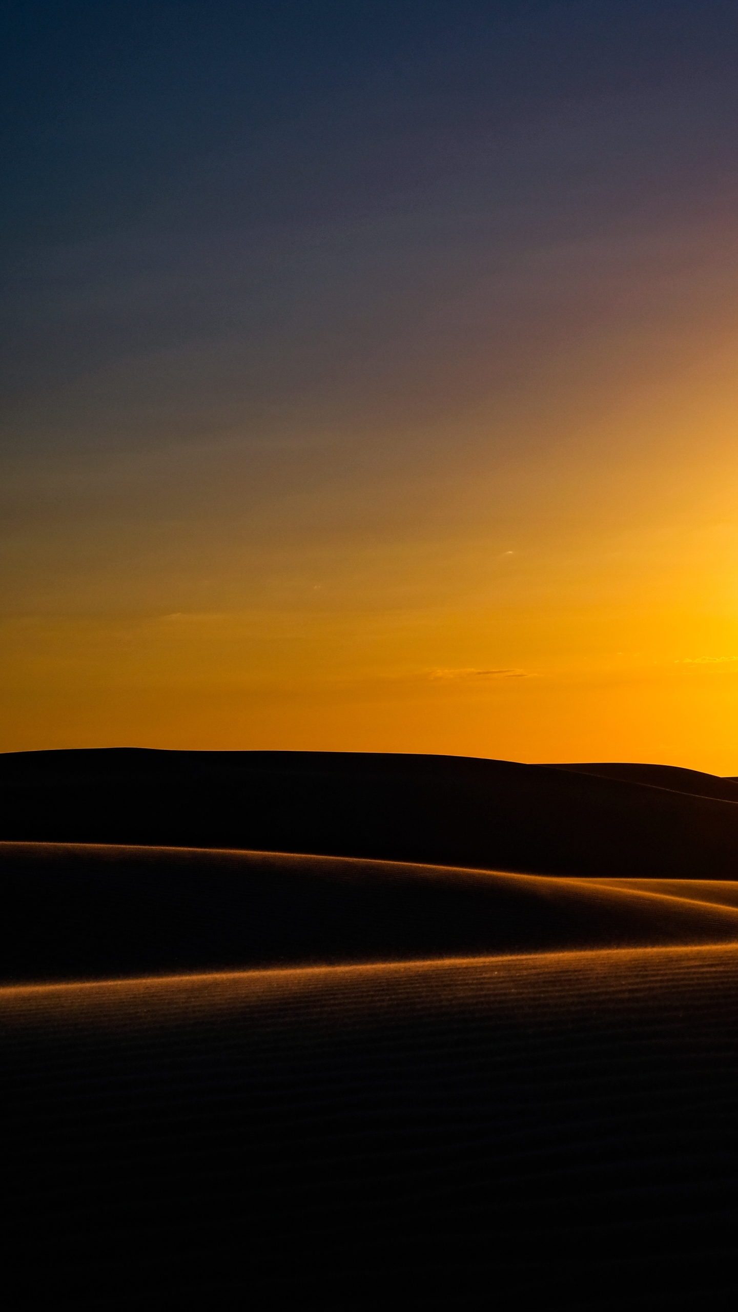 Download mobile wallpaper Nature, Sunset, Sky, Sun, Desert, Earth, Dune for free.