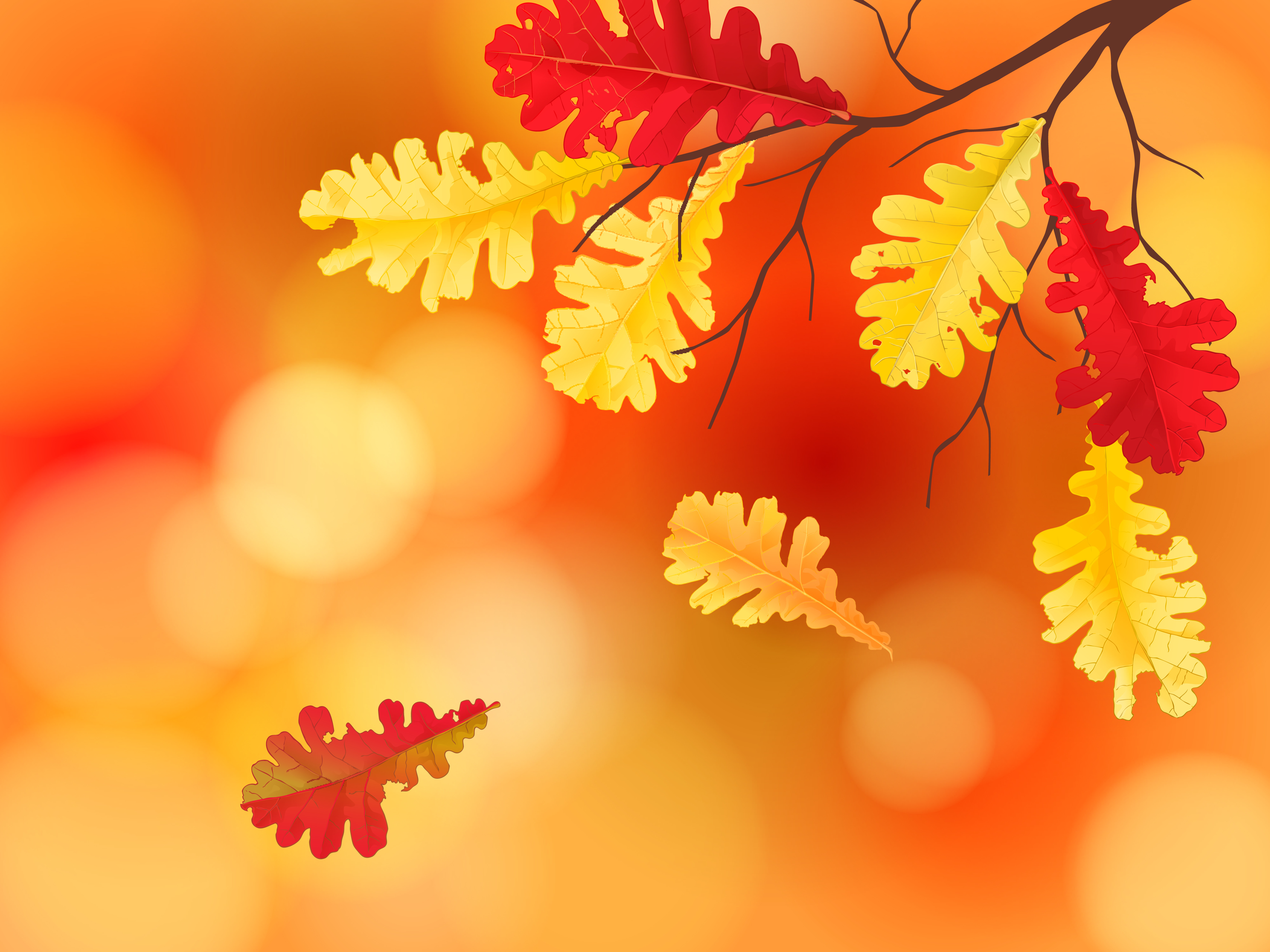 Скачать обои бесплатно Осень, Лист, Цвета, Художественные картинка на рабочий стол ПК