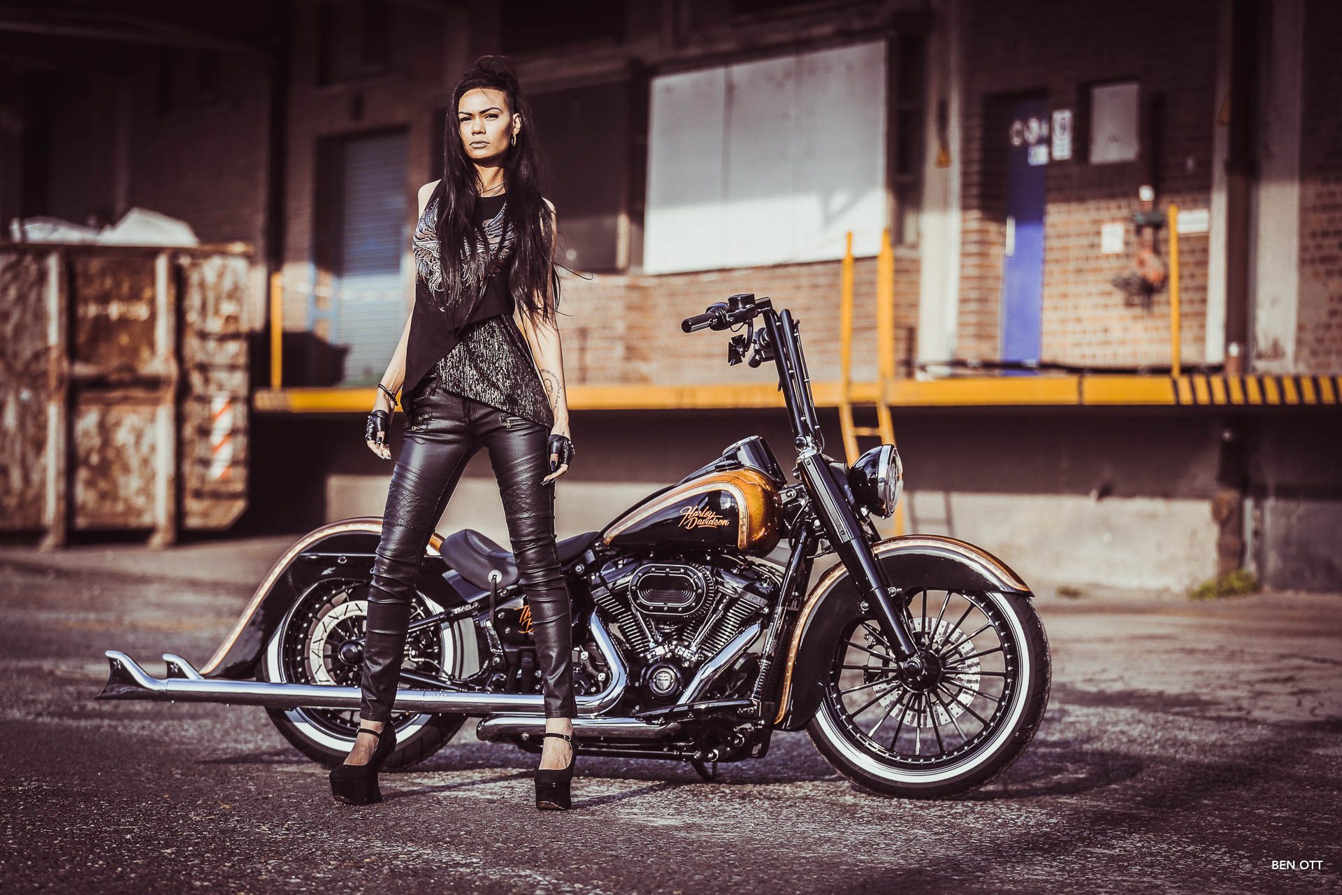Free download wallpaper Harley Davidson, Women, Girls & Motorcycles, Custom Motorcycle, Thunderbike Customs on your PC desktop