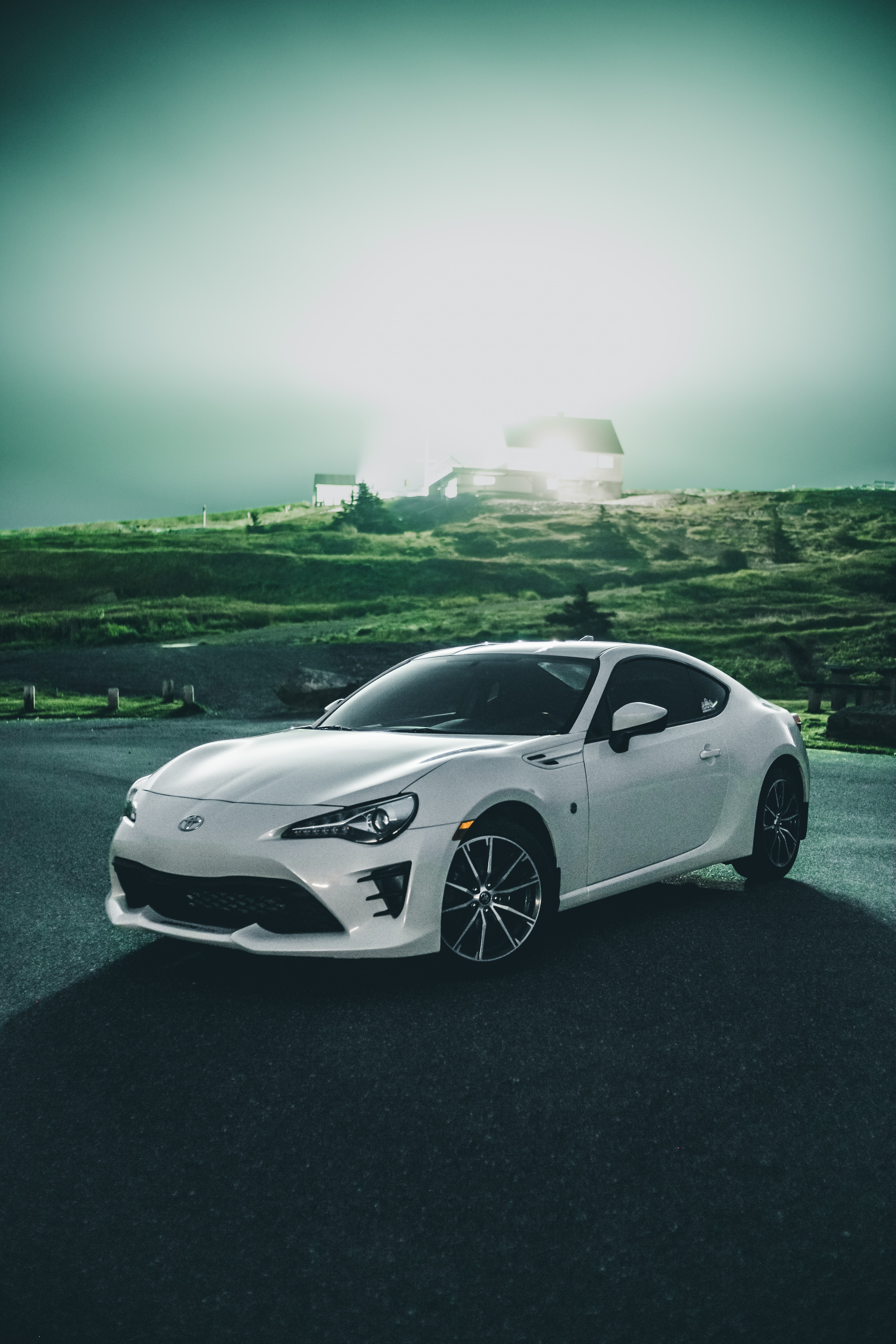 toyota, cars, sports car, sports, white, car, side view Smartphone Background