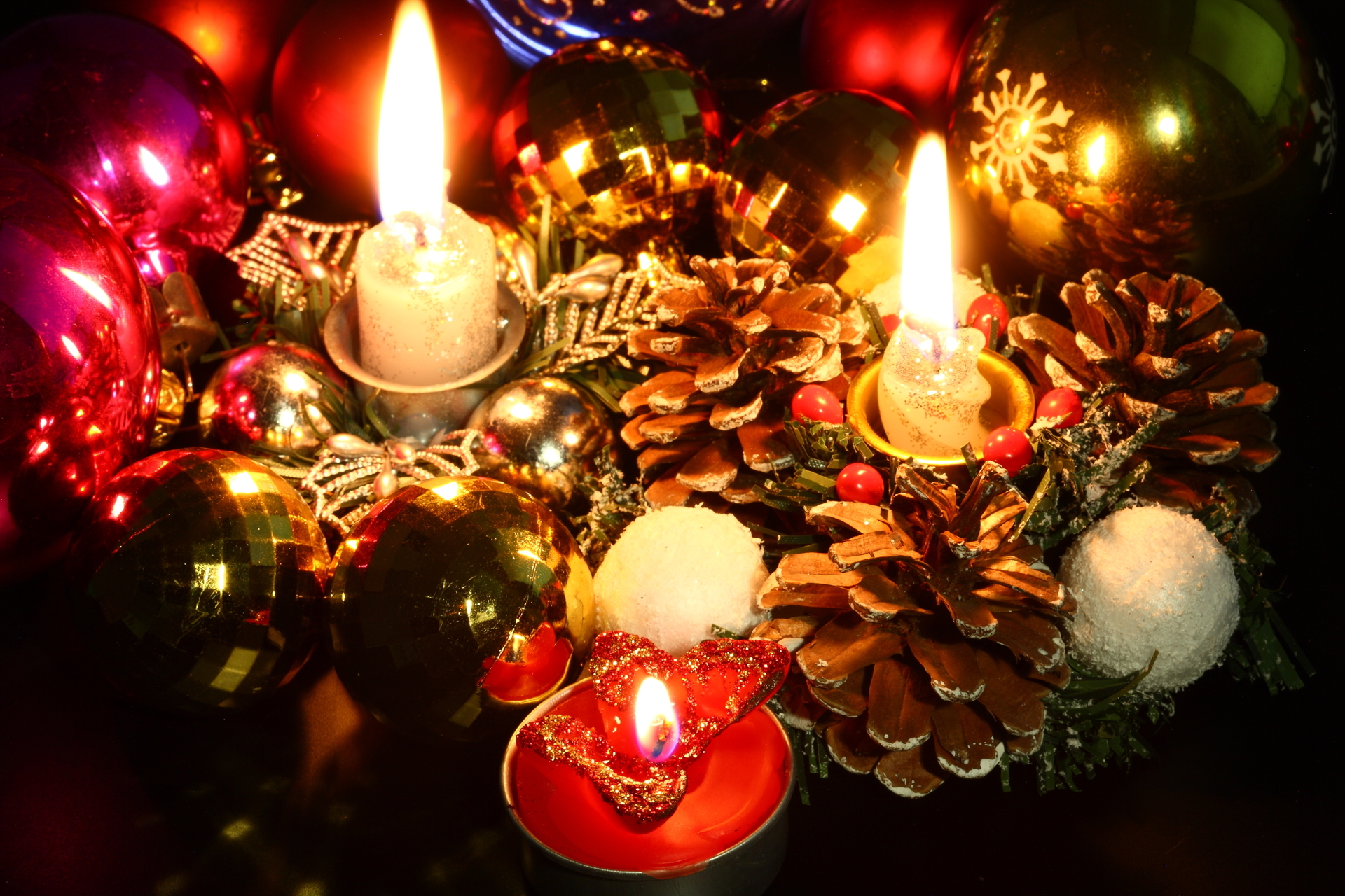 Download mobile wallpaper New Year, Holidays, Christmas Xmas, Candles for free.
