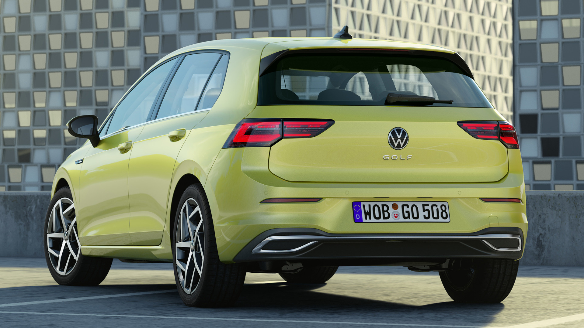 Download mobile wallpaper Volkswagen, Car, Hatchback, Compact Car, Vehicles, Yellow Car, Volkswagen Golf Mk7 for free.