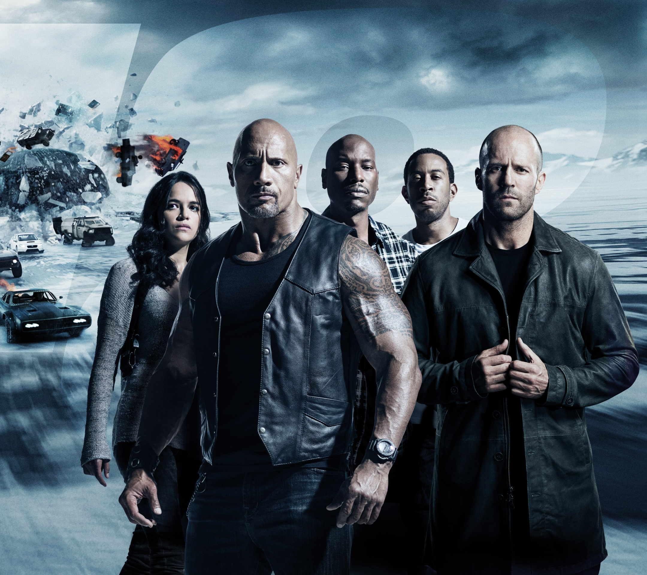 movie, the fate of the furious, dwayne johnson, jason statham, tyrese gibson, ludacris, vin diesel, charlize theron, michelle rodriguez, fast & furious