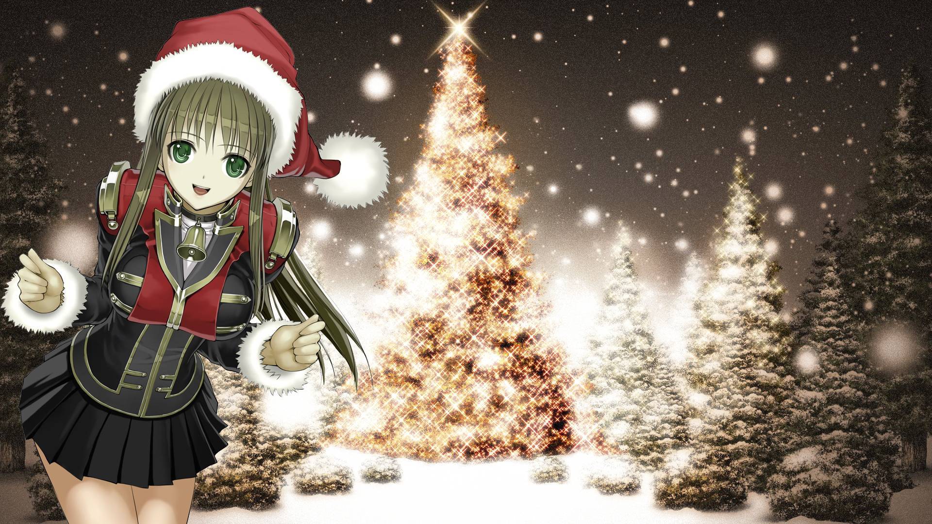 Free download wallpaper Holidays, New Year, Christmas Xmas, Anime on your PC desktop
