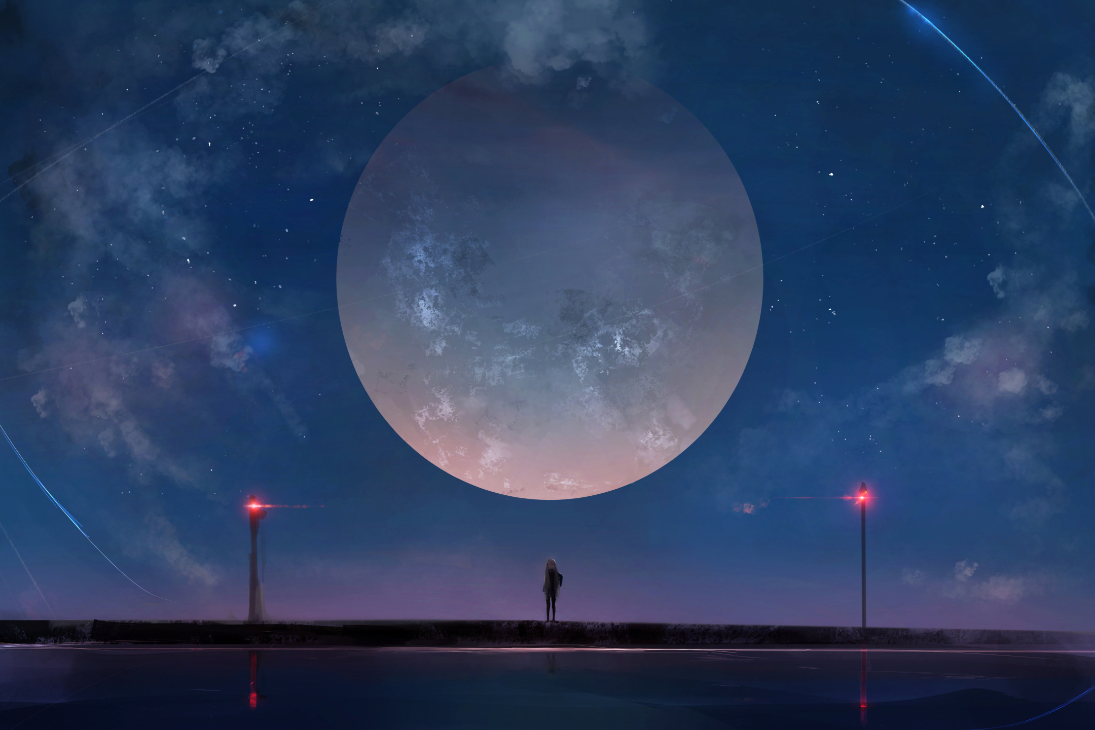 Baixe gratuitamente a imagem Anime, Céu, Lunar na área de trabalho do seu PC