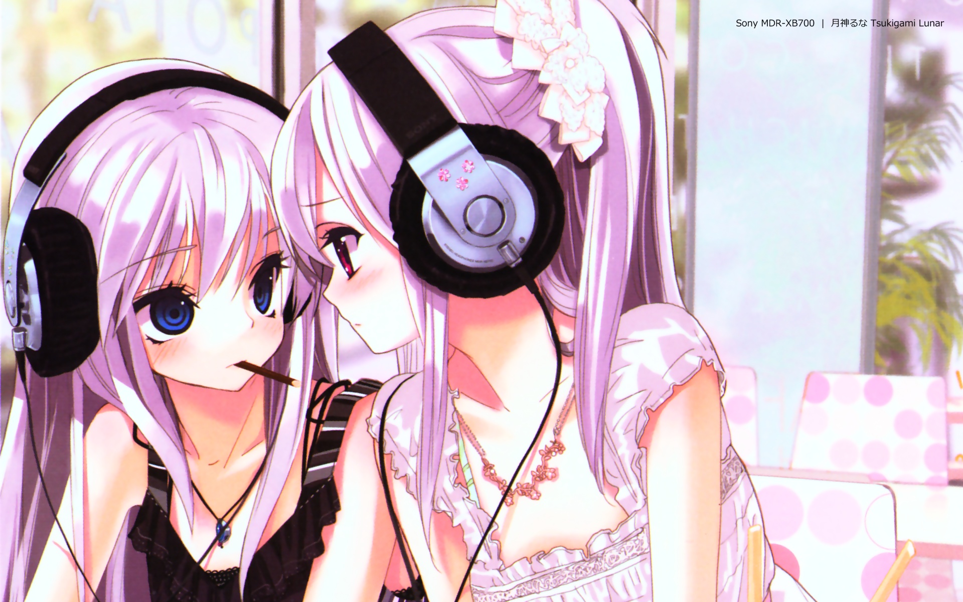 headphones, anime