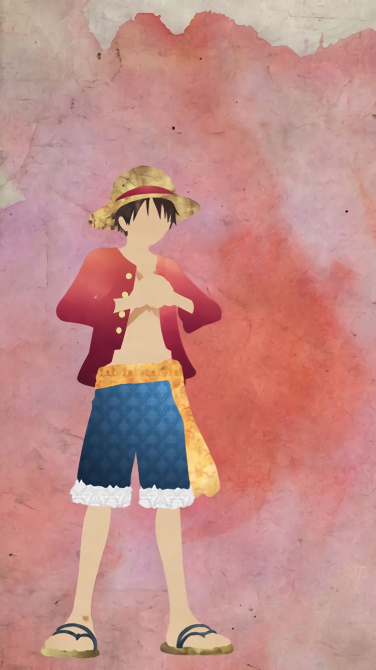 Download mobile wallpaper Anime, Minimalist, One Piece, Monkey D Luffy for free.