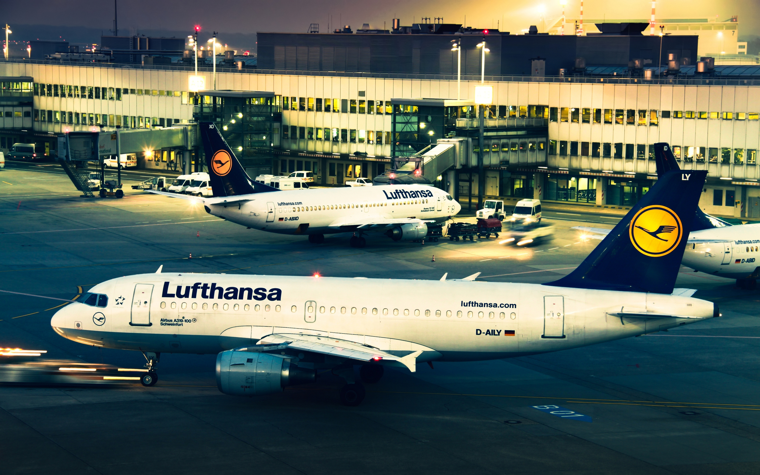 airplane, vehicles, aircraft, boeing 737, commercial, dusk, düsseldorf