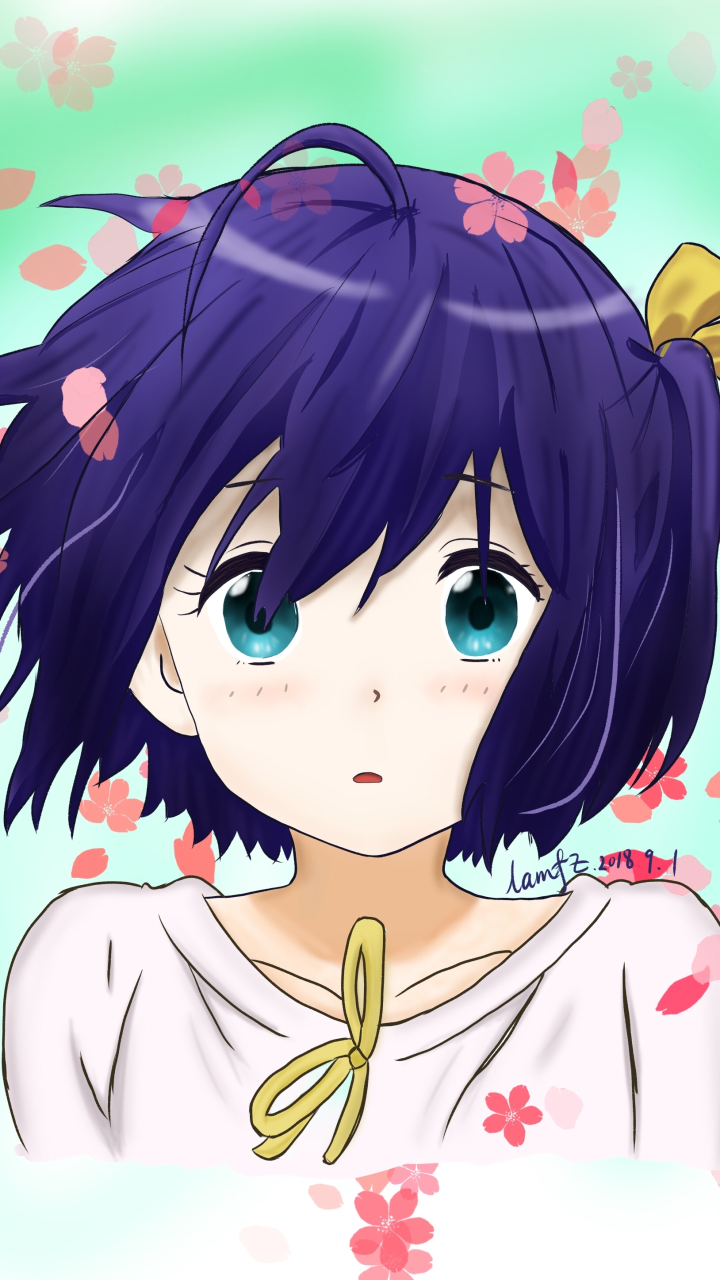 Handy-Wallpaper Animes, Rikka Takanashi, Love Chunibyo & Other Delusions! kostenlos herunterladen.