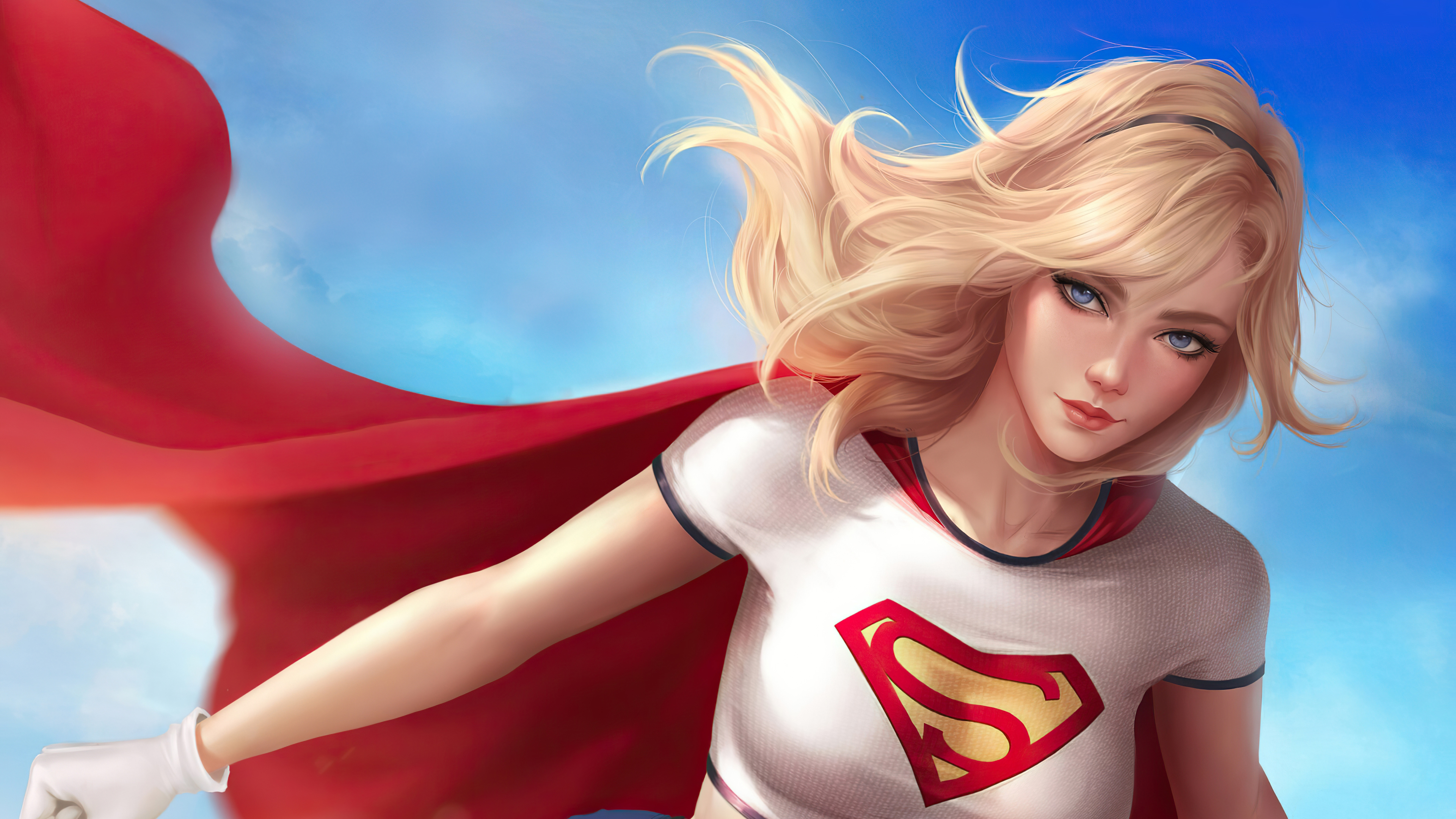 Free download wallpaper Superman, Blonde, Blue Eyes, Comics, Dc Comics, Supergirl on your PC desktop