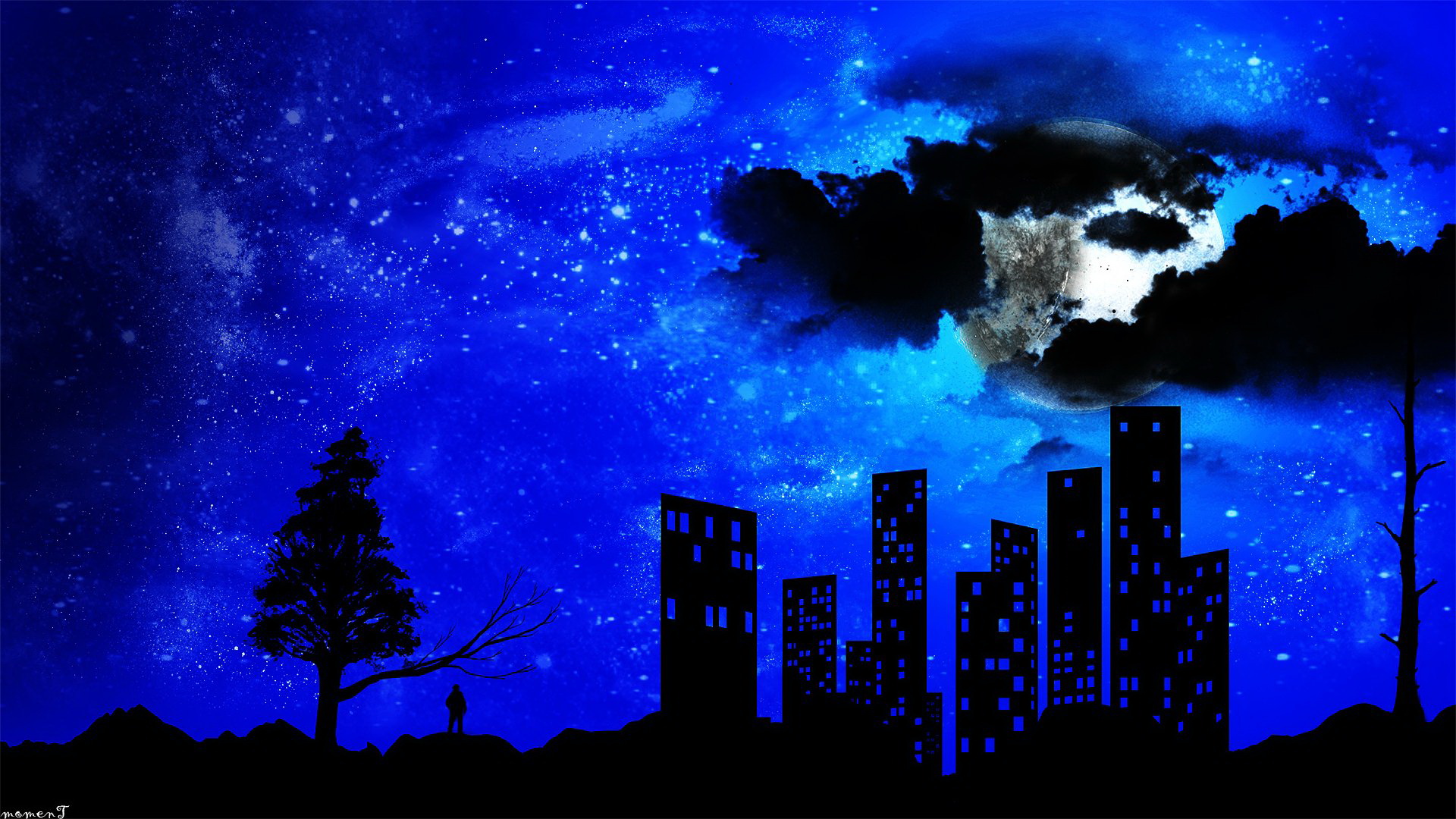 Download mobile wallpaper Night, Artistic for free.